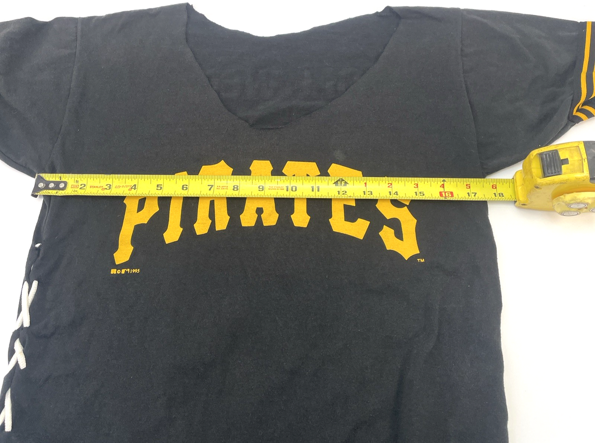 MLB Genuine Merchandise Pittsburgh Pirate Women's V-Neck Vintage Look T-Shirt