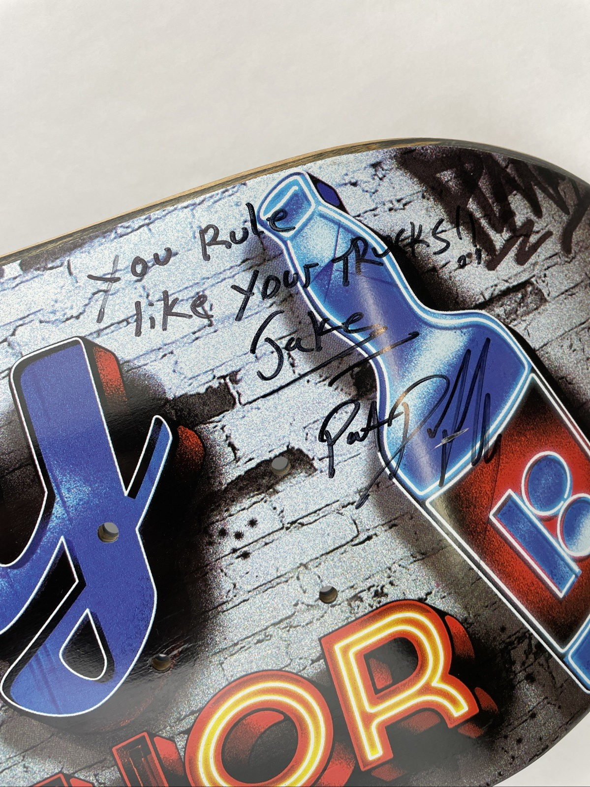 Plan B Skateboards Pat Duffy " Liquor Store Neon " Skateboard Deck 81" x 31.5"