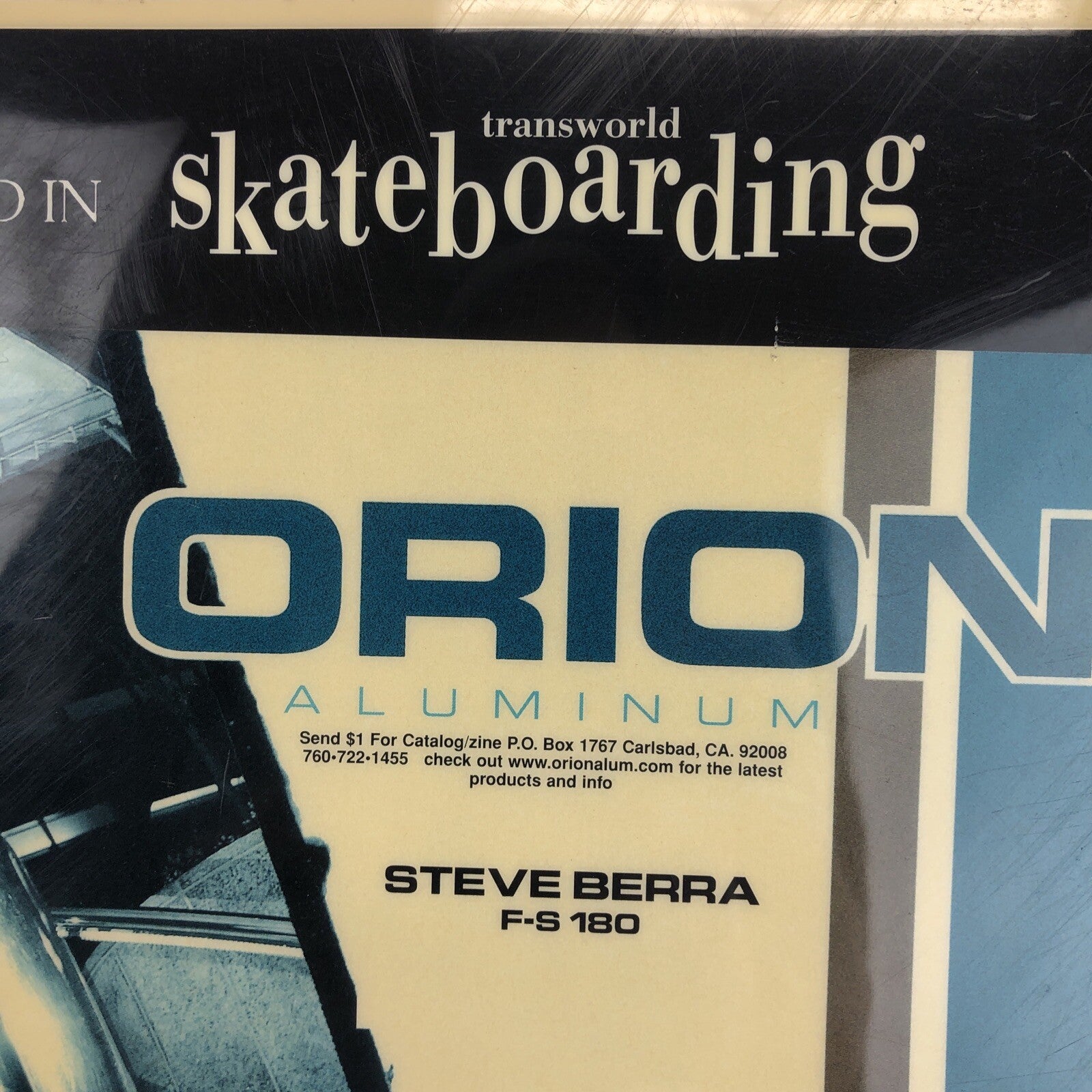 ORION Trucks Vintage ASR Advertisement Display 18” x 14” Steve Berra Berrics TWS