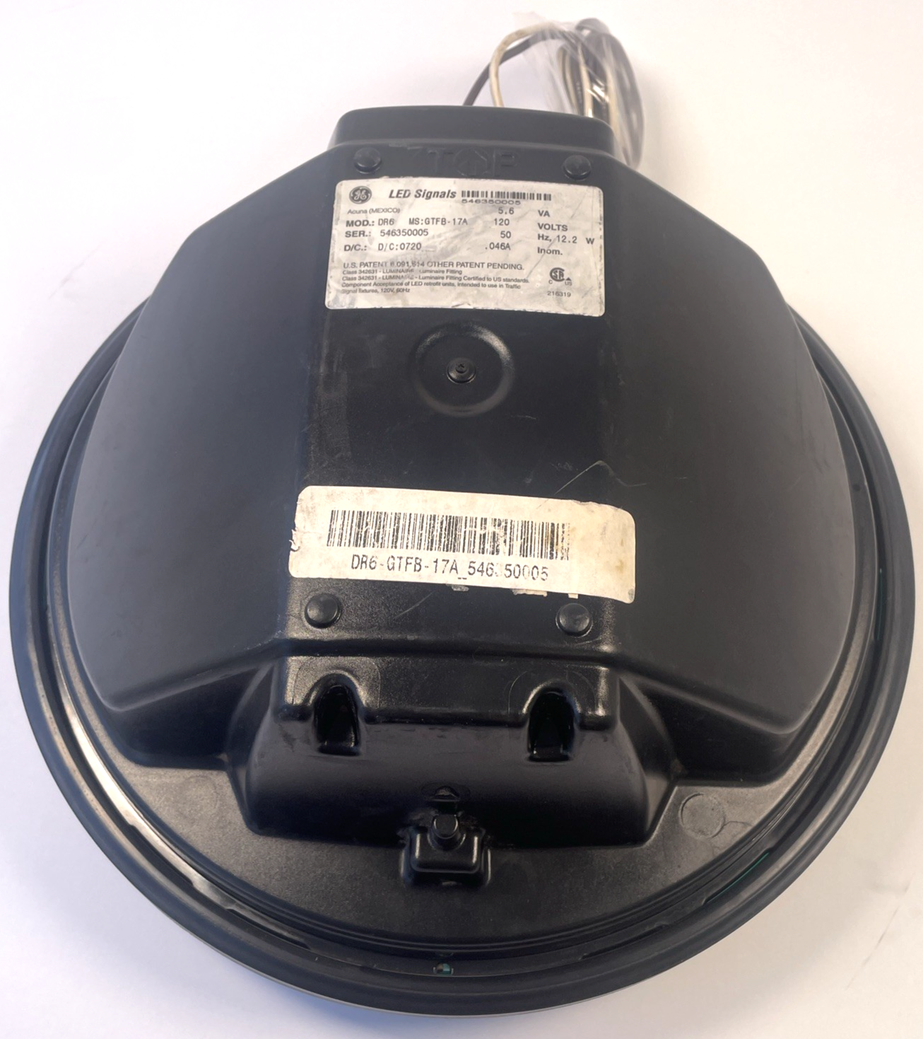 12" General Electric GREEN LED Traffic Light Signal Lens 120V Model DR6 - Tested
