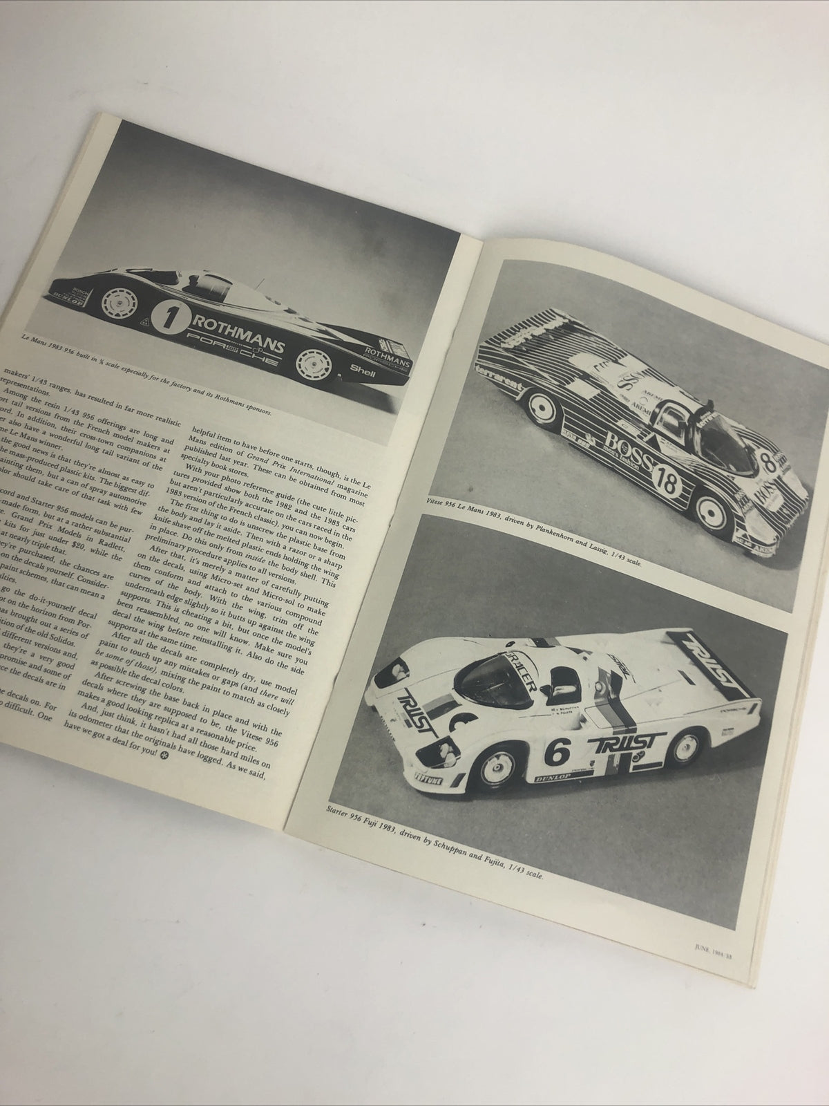 PORSCHE PANORAMA MAGAZINE PCA JUNE 1984 CARRERA 6 956 FUEL PUMP JOHN COOK - VGC