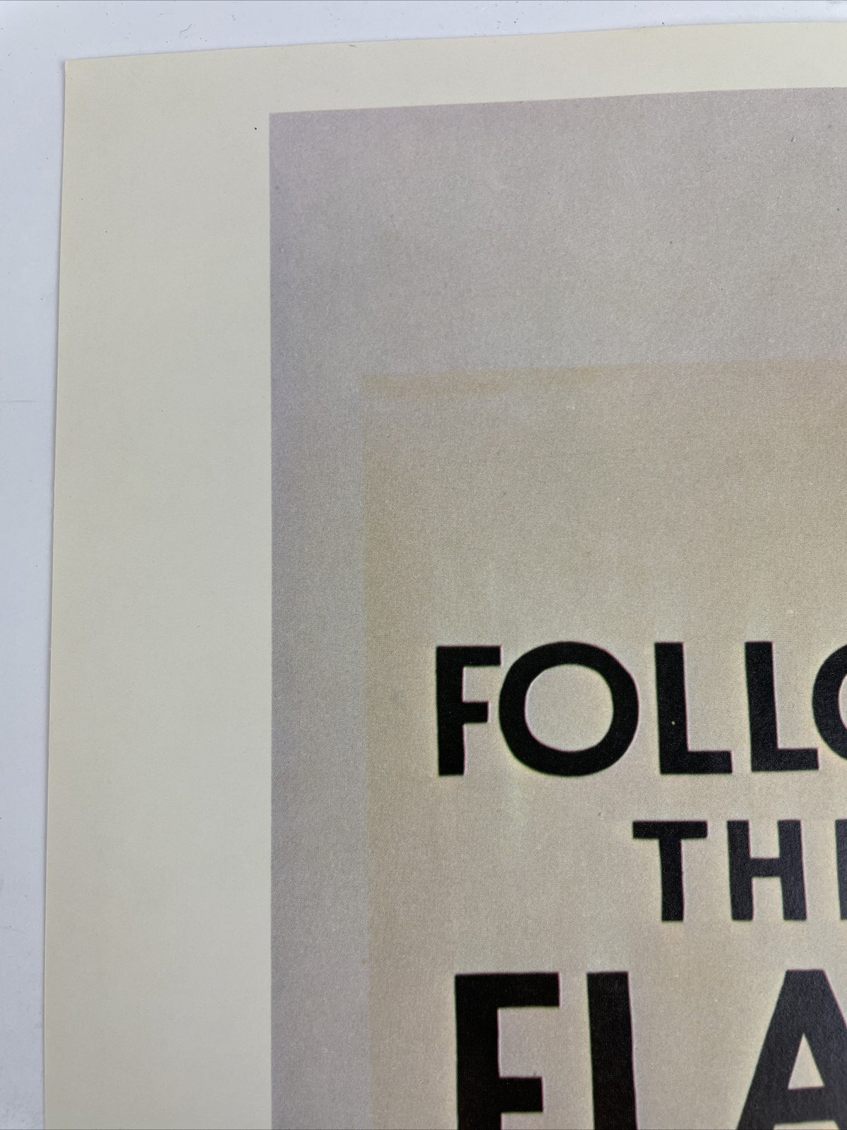 VINTAGE - U.S. Navy Recruitment Poster " FOLLOW THE FLAG " MILITARY 16" x 20"