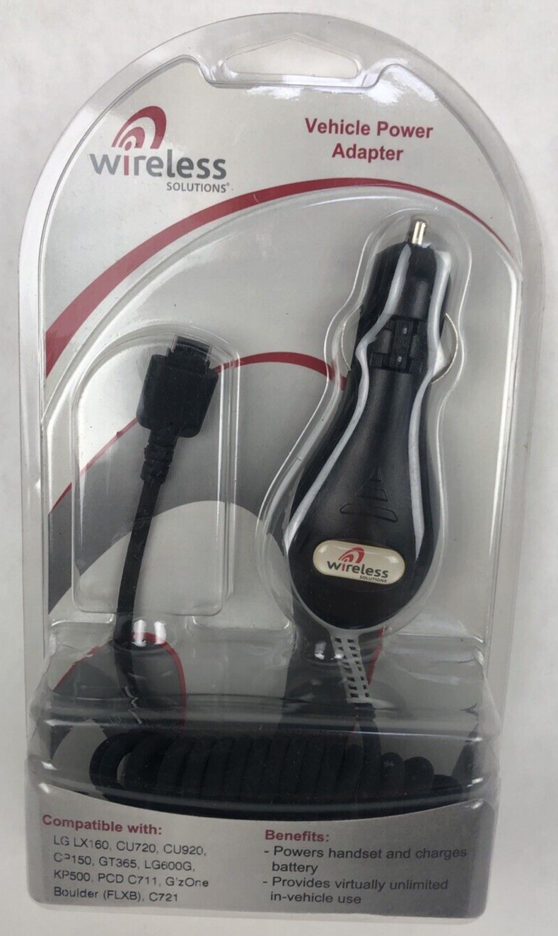 Wireless Solutions Vehicle Power Adapter, New In Package, Model #392070 LG LX160