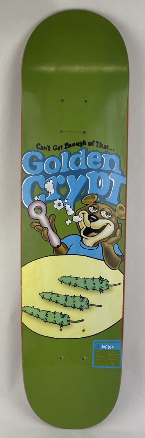 Media Skateboards Skateboard Deck Jake Stewart Golden Crypt Adam Mcnatt Artwork