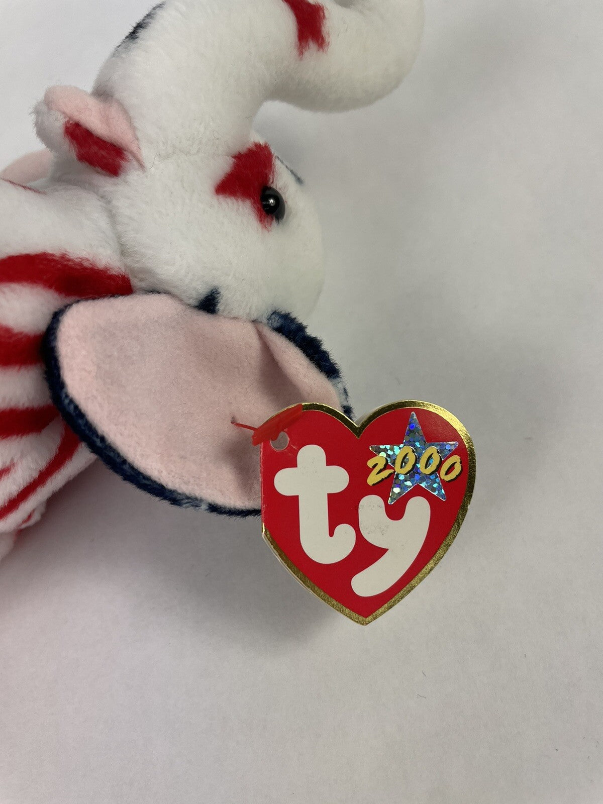 Righty 2000 Elephant Ty Beanie Baby - WITH ERRORS - Mint Condition