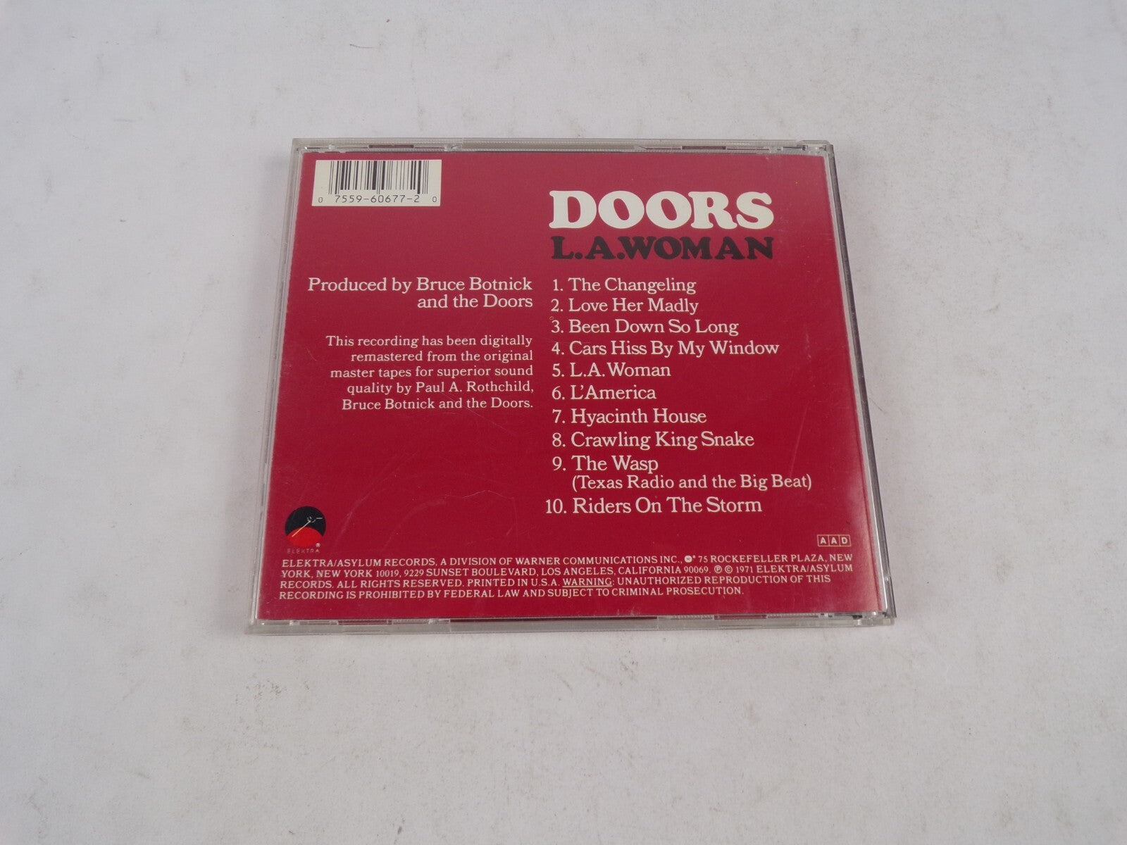 Doors L.A.Woman The Changeling Love Her Madly Been Down So Long Cars Hiss CD#22