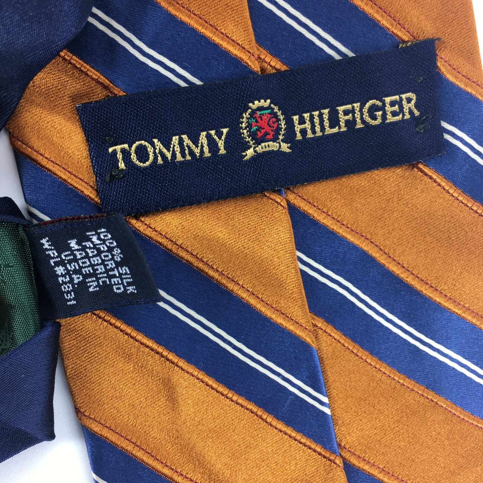 Genuine Tomy Hilfiger 100%Silk Handmade Stylish Formal/Casual Tie Multi Coloured