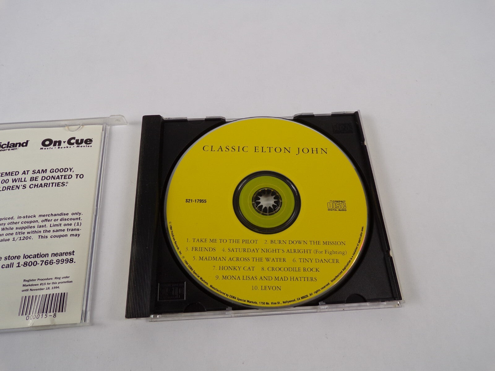 Classic Elton John Take Me To The Pilot Burn Down The Mission Friends Tiny CD#59