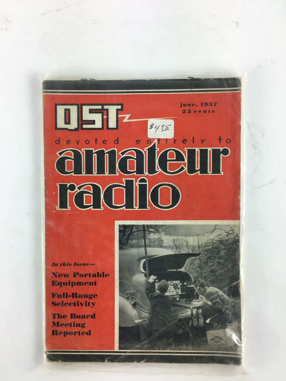 June 1937 QST Amateur Radio Magazine NewPortable Equipment Full RangeSelectivity
