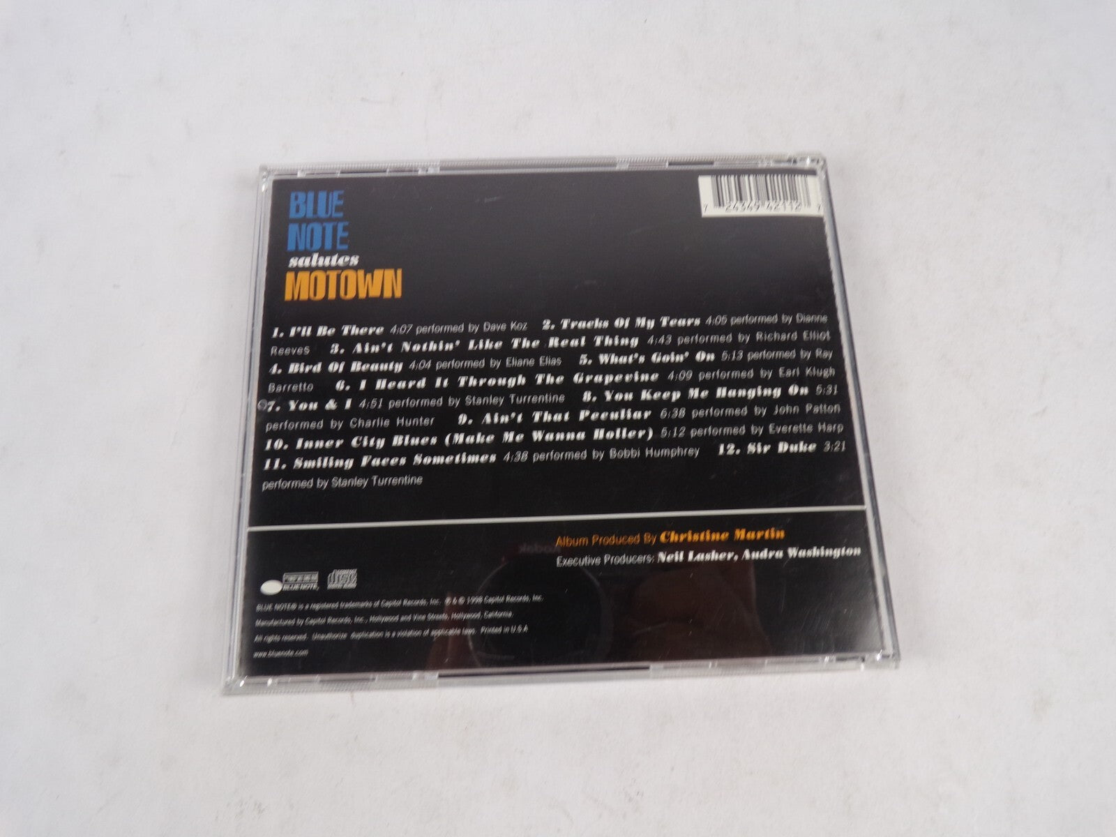 Blue Note Salutes Motown I'll Be There Tracks Of My Tears Ain't Nothin' LikCD#15