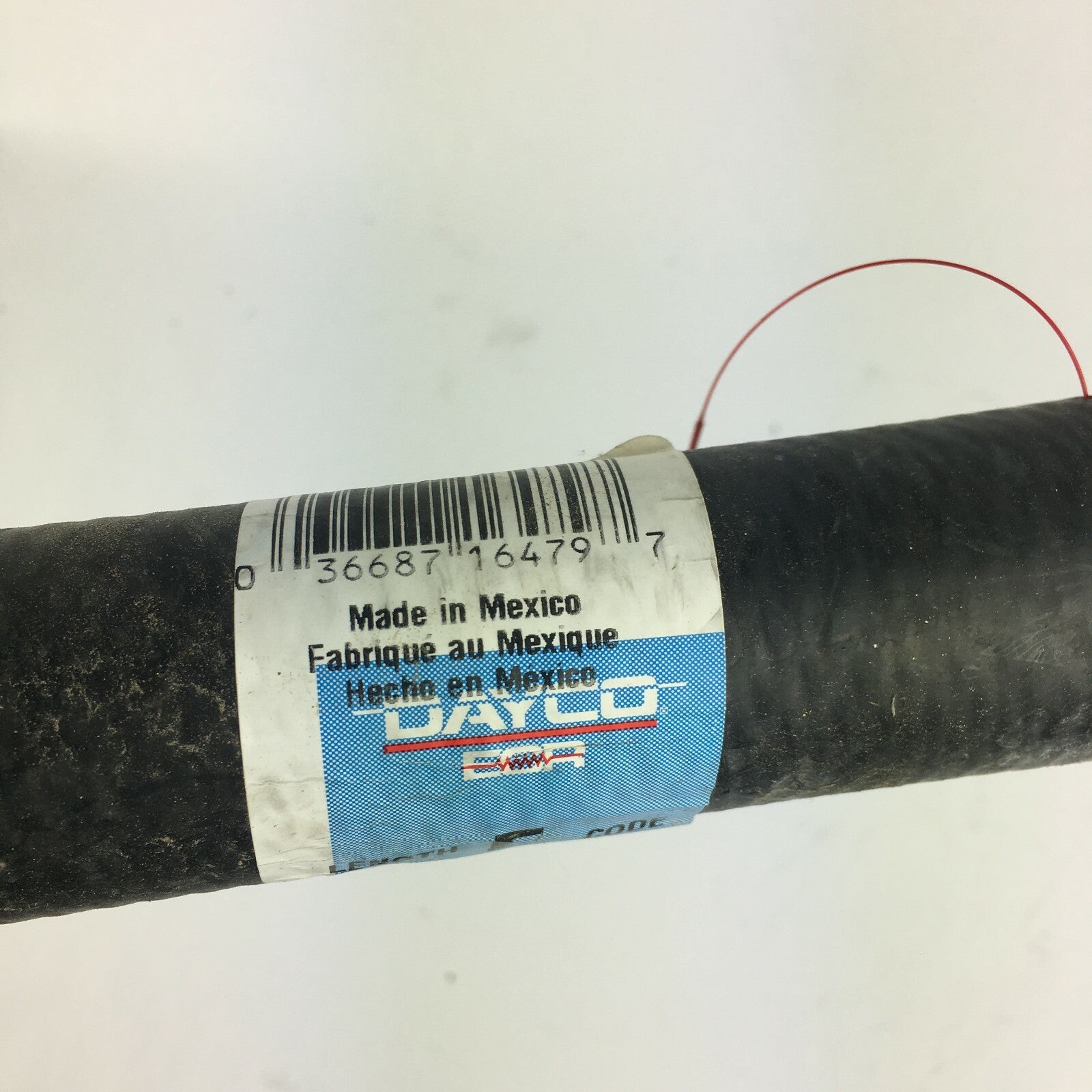 Dayco 72008 ECR curved radiator hose OEM replacement EPDM rubber coolant hose for automotive engine cooling system.