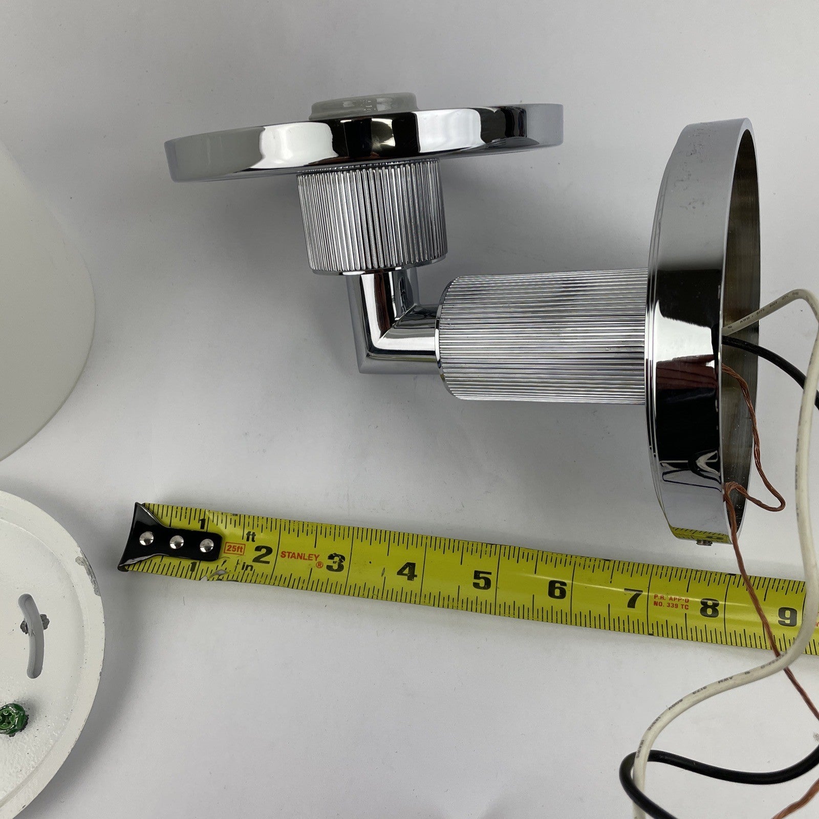 Norwell Lighting Wave 1 Designer Light Wall Sconce E-24431 White Glass