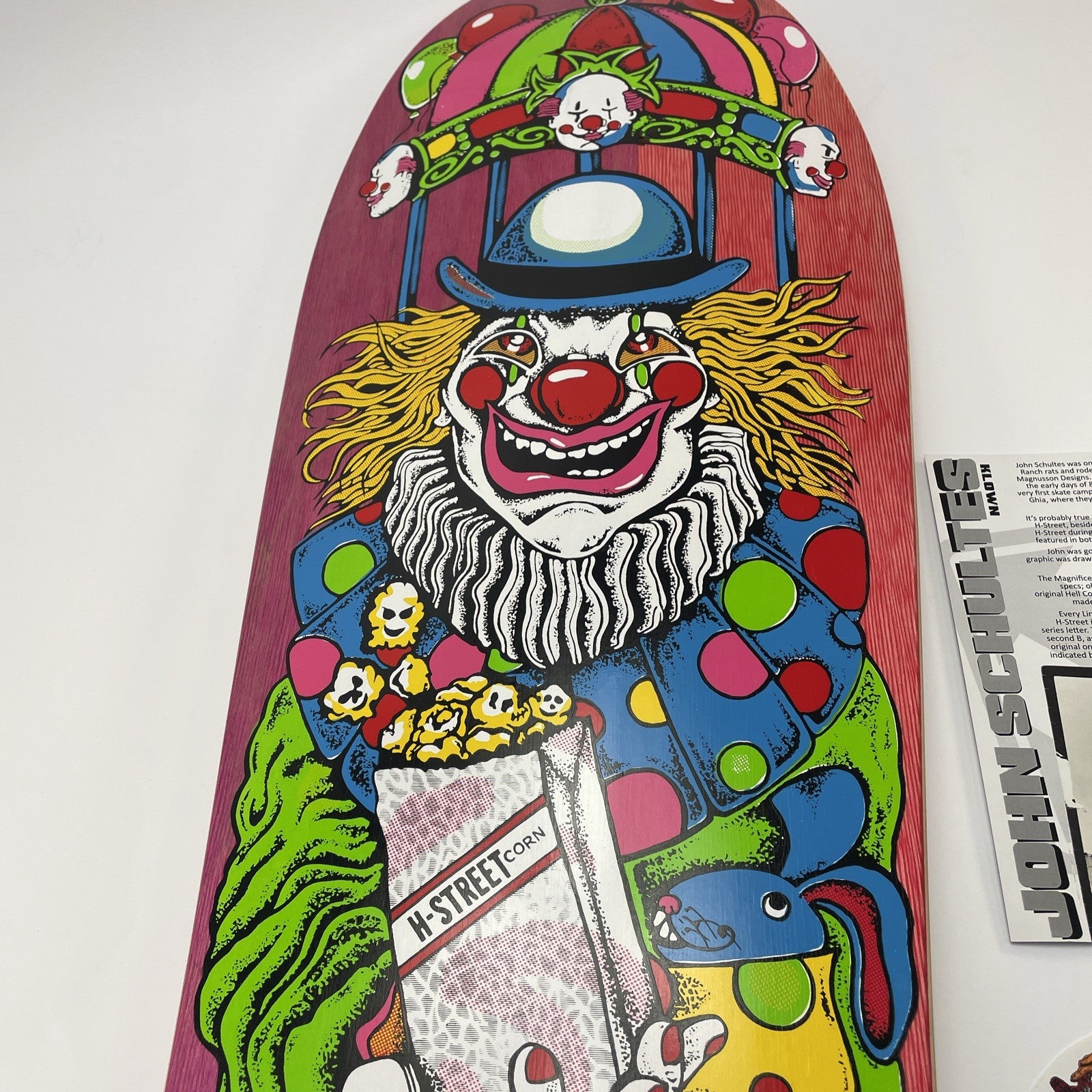John Schultes A Series Clown H-Street Skateboard Deck Limited Edition #17 of 136