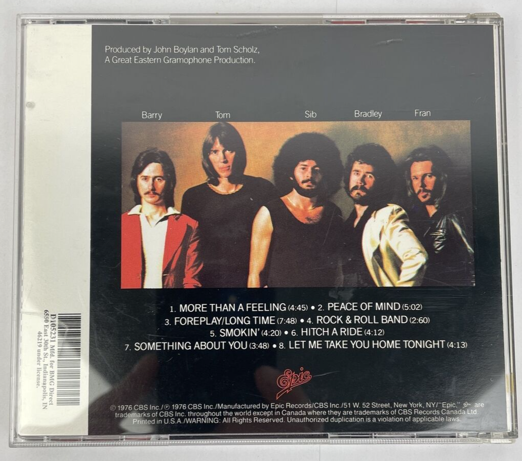 Boston - Digital Audio CD By Boston 1976 CBS Inc. " More than a Feeling "     BC