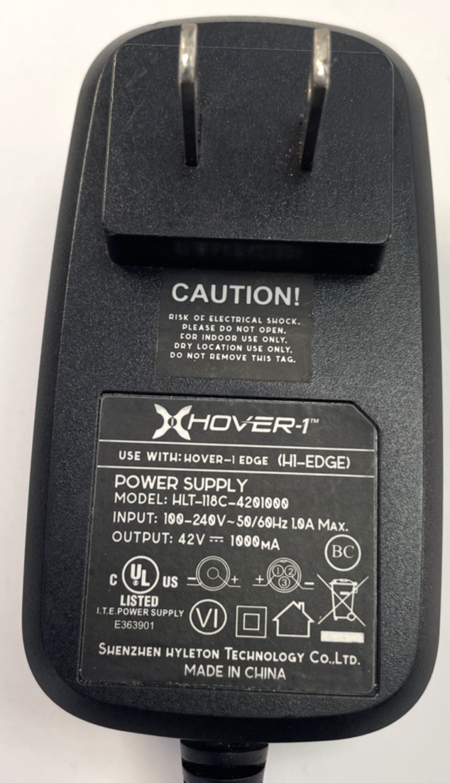Genuine Hover-1 Ranger HLT-118C-4201000 AC/DC Adapter Charger Power Cord 42V A00