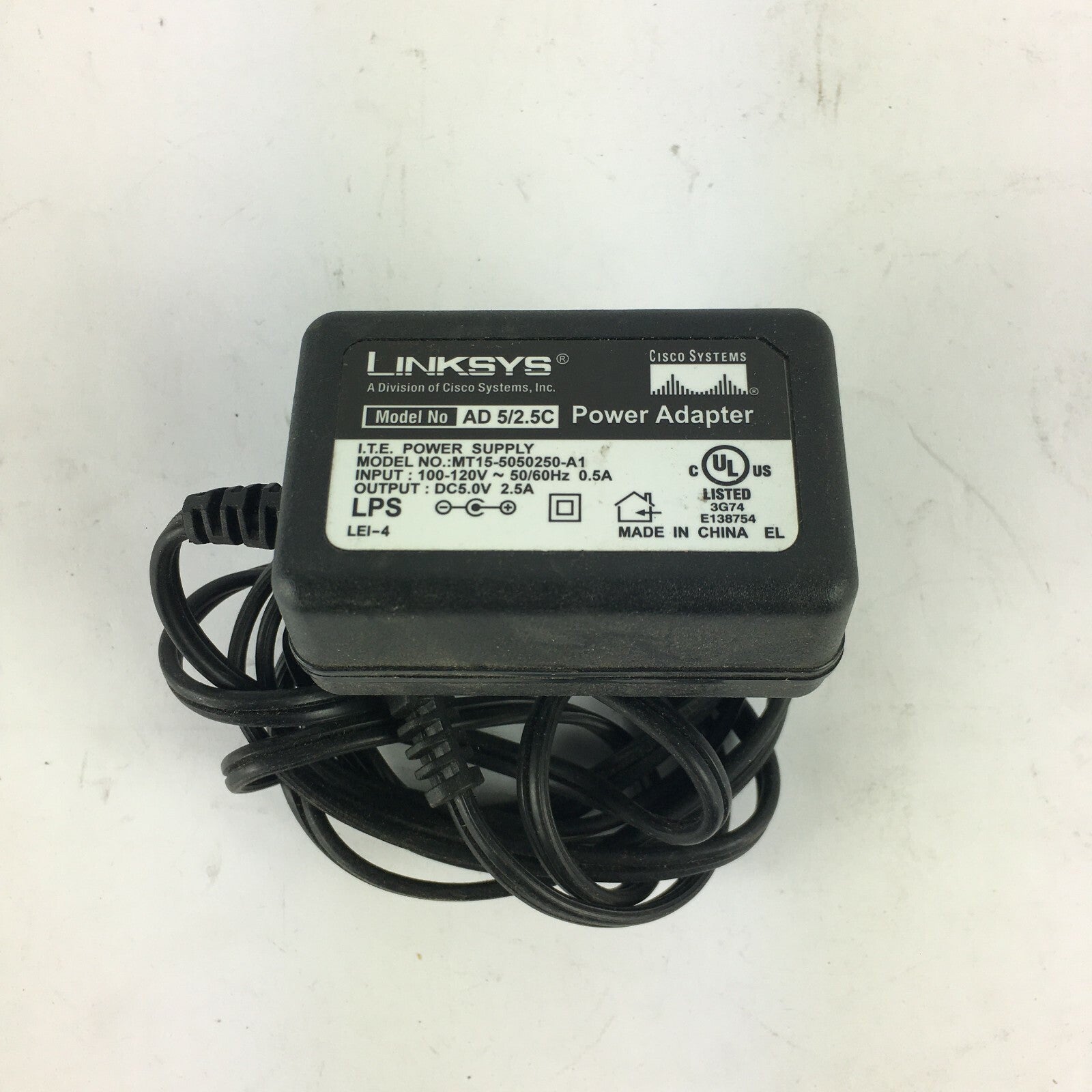 Genuine Linksys AD5/2.5C Output 5.0V 2.6A Power Supply Adapter A55 
