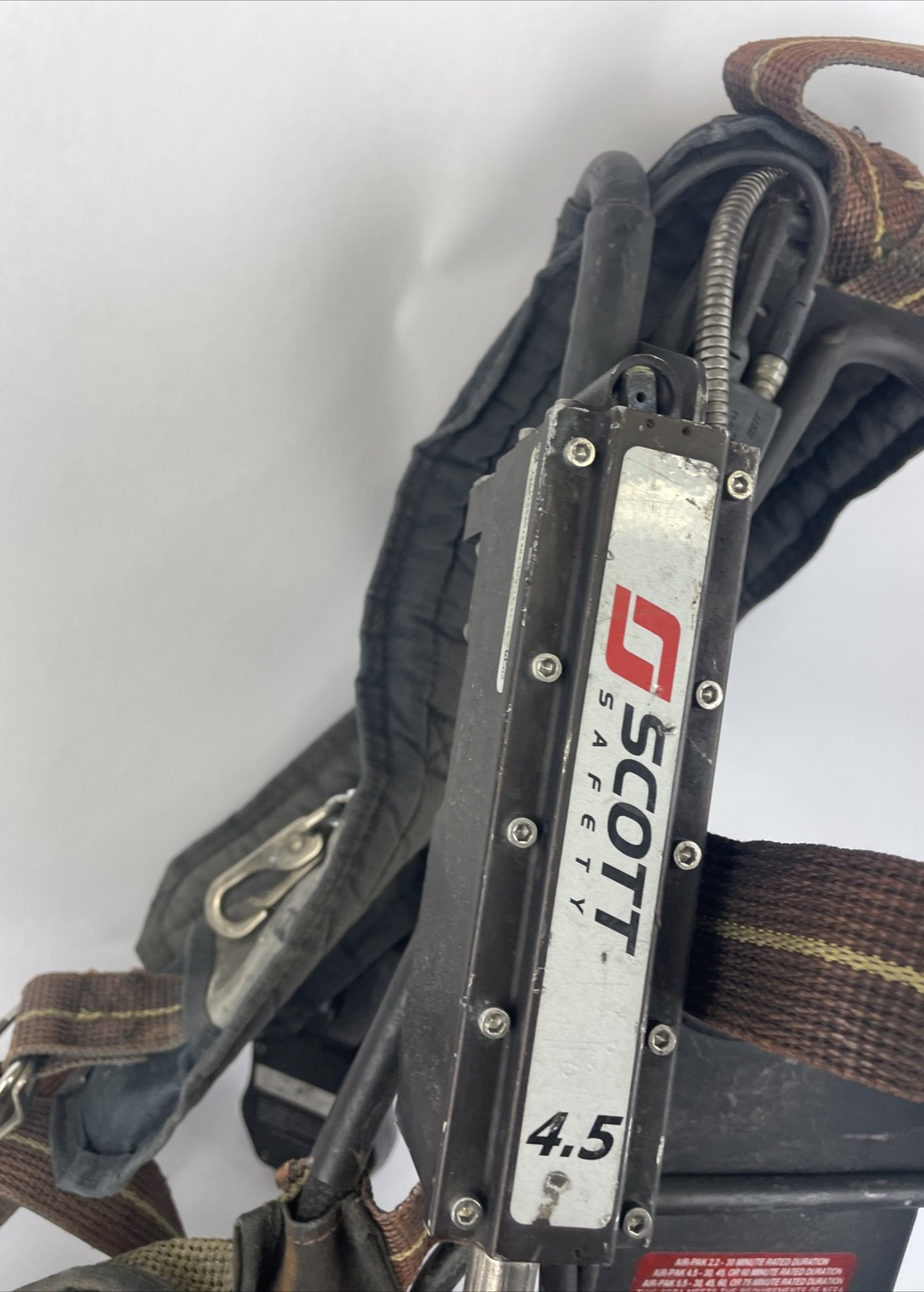 SCOTT SAFETY 4.5 4500 SCBA Air Pack Harness EZ-Flow Air Pak Plus with Sensor   e