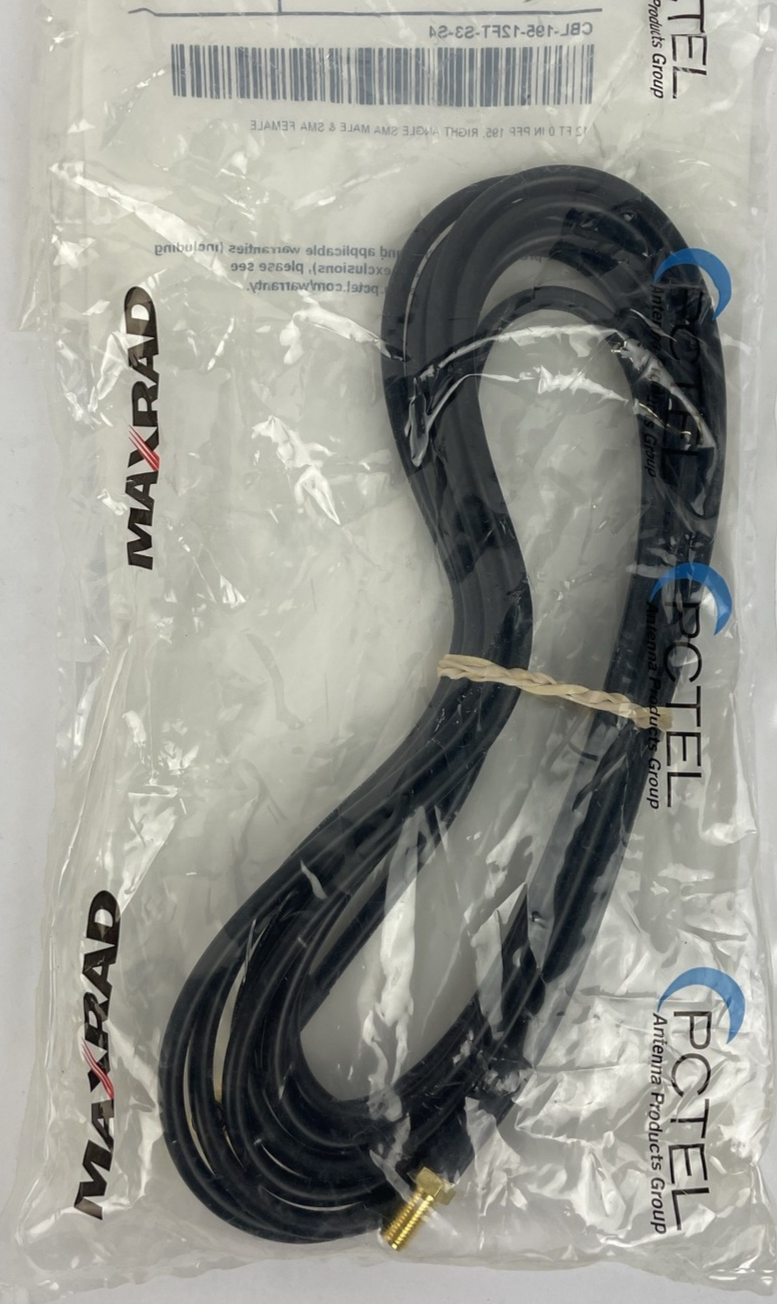 12 ft SMA extension cable - Male right angle 90 to Female (CBL-195-12FT-S3-S4)
