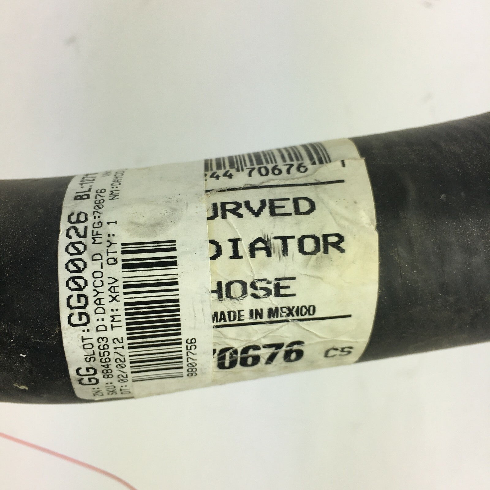 Dayco 70676 ECR Length D code curved radiator hose OEM replacement EPDM coolant hose for automotive engine cooling systems A13.