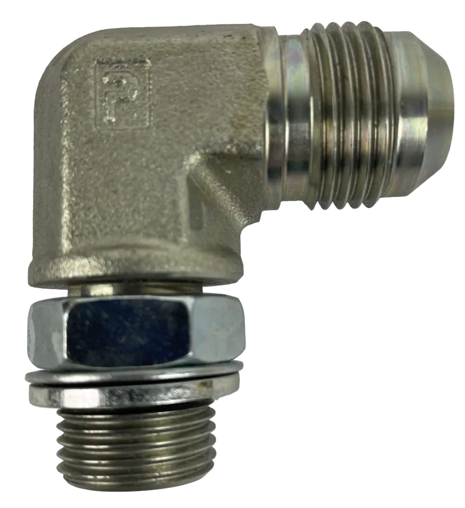 OEM Parker 8M16C8OMXS Triple-Lok 90° Elbow; 1/2" 37° Flare Tubing x Male M16x1.5