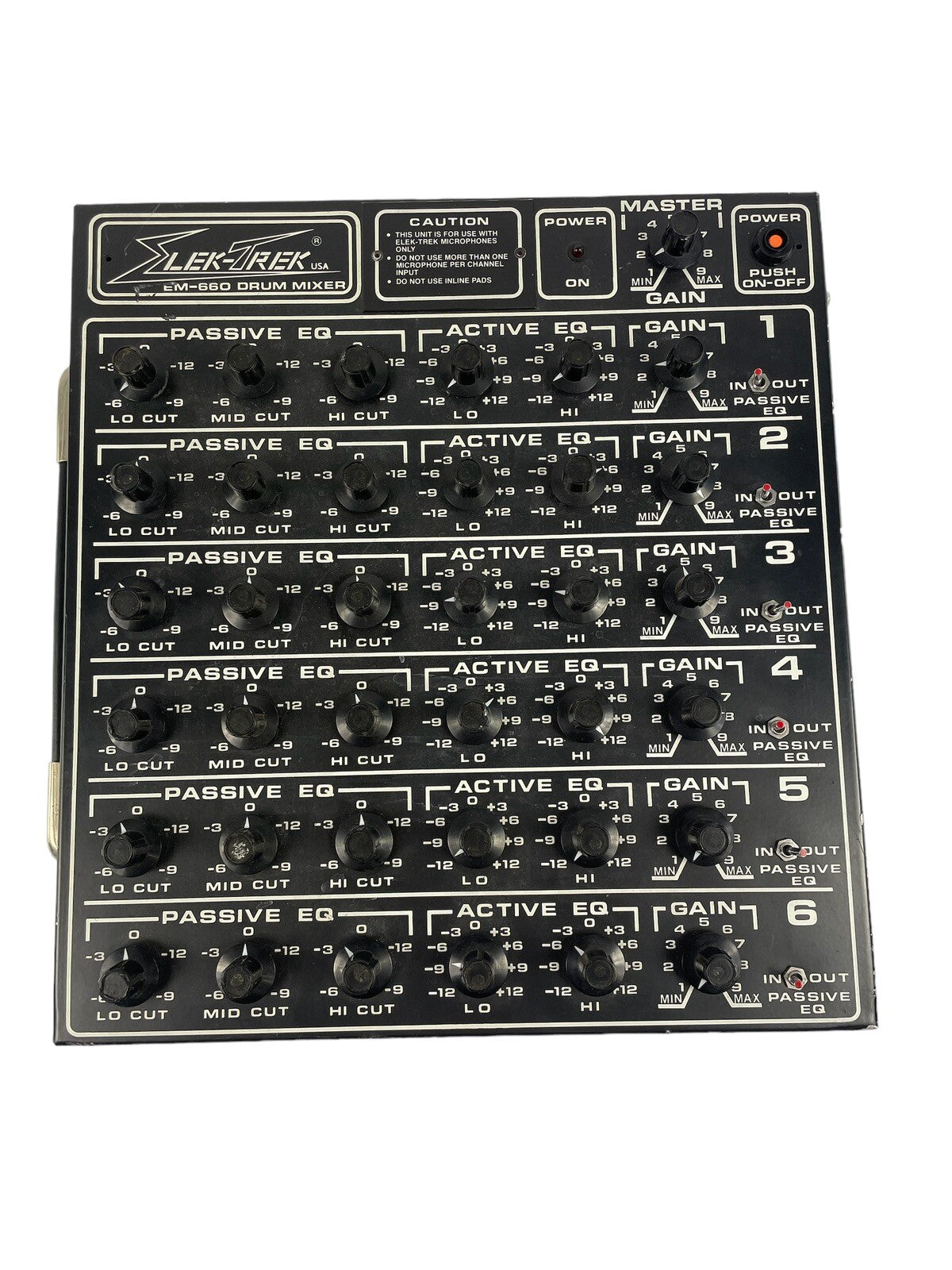 ELEK TREK EM-660 DRUM MIXER 6 channel mono mixer expander machine 1980's