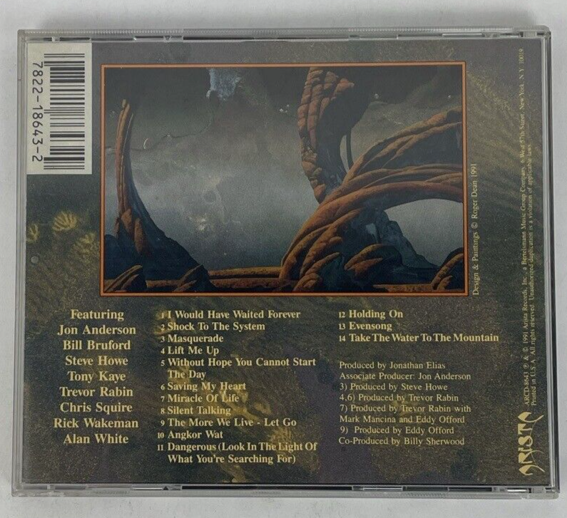 Yes - Union  ( Digital Audio CD, Apr - 1991, Arista Records ) VGC