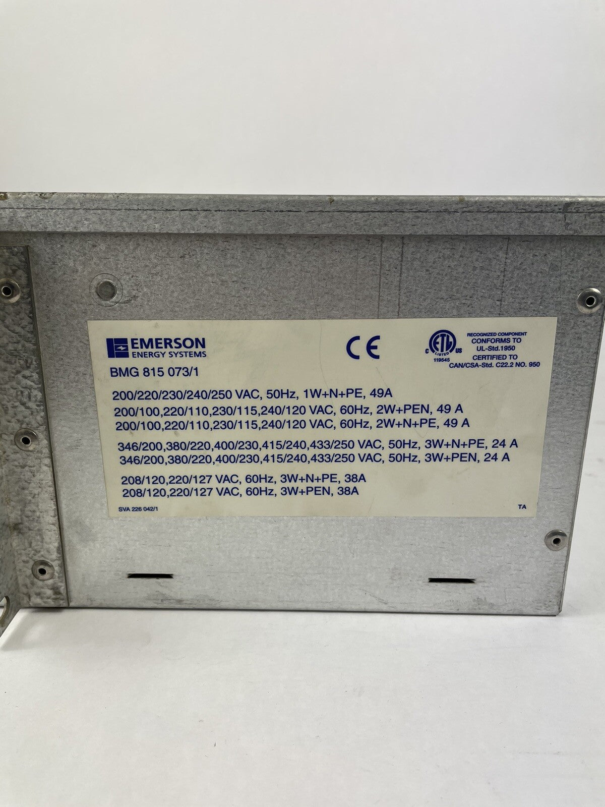 Emerson Energy systems MODULE ACCU-02-DU BMG 815 073/01