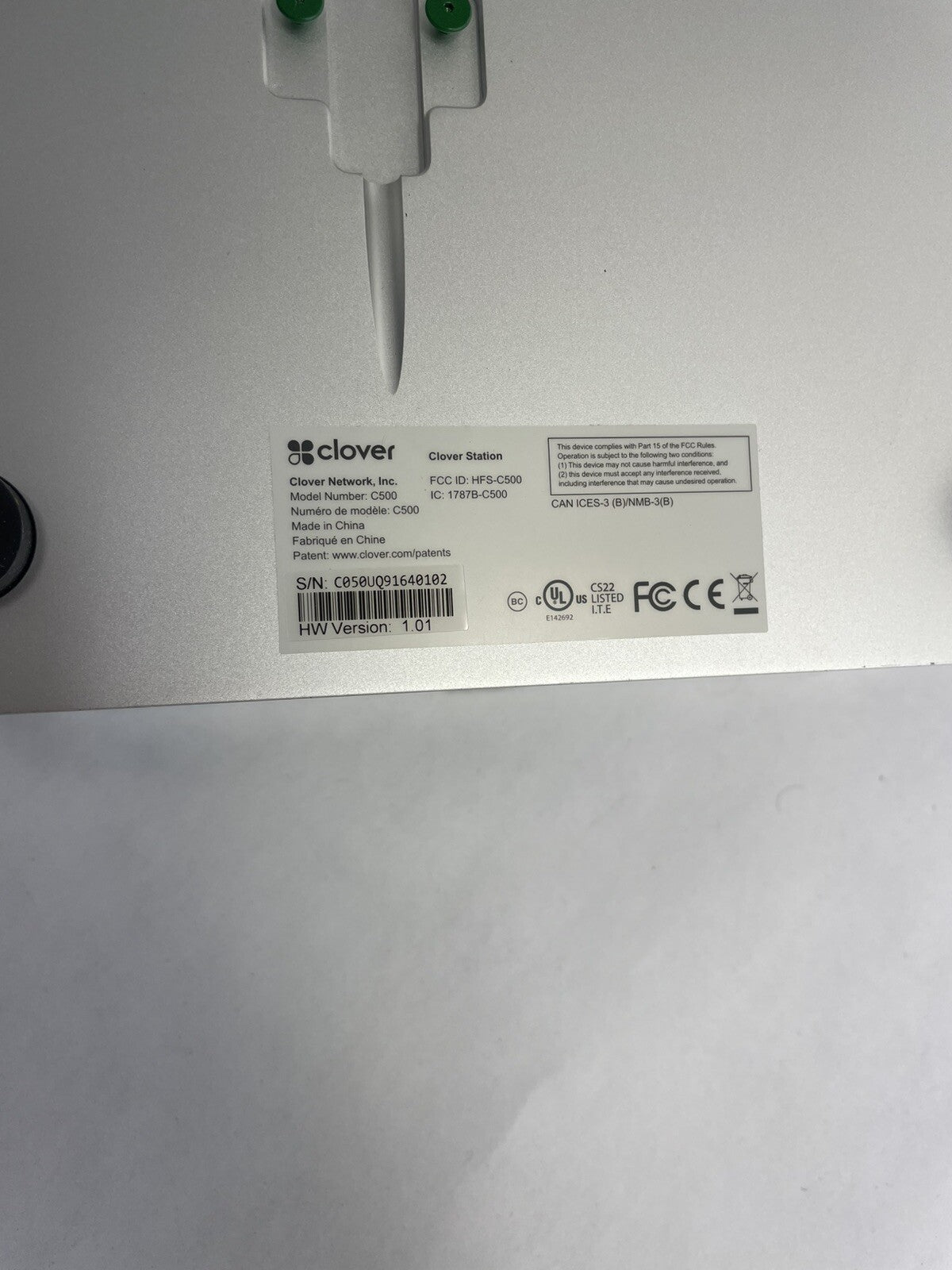Clover Station POS System C500 locked FOR PARTS- Power Supply Included