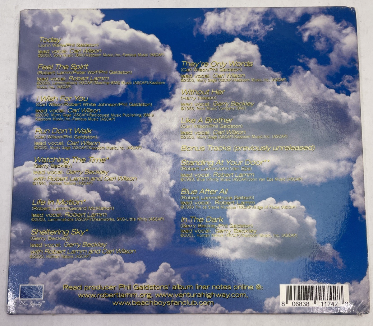 Beckley - Lamm - Wilson – Like A Brother CD 2000 Carl Wilson Of The Beach Boys