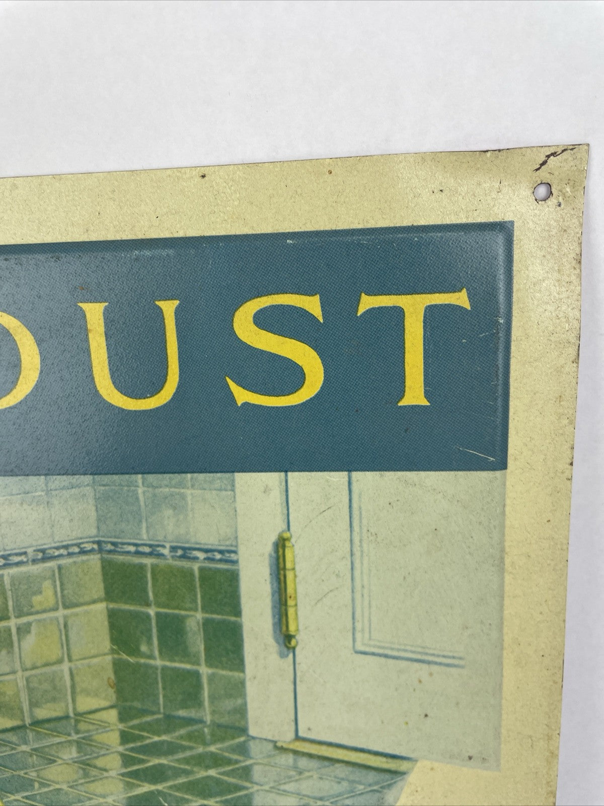 Vintage Gold Dust Metal Tin Wall Art Fairbanks Washing Powder Wall Sign 13"x12"