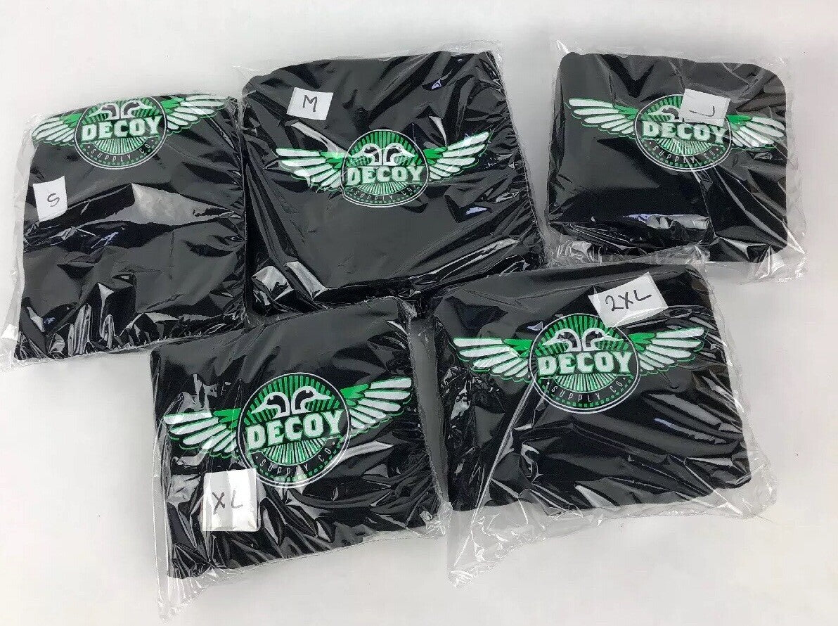 DECOY SUPPLY CO. BLACK 50/50 CREW T-SHIRT DUCK HUNTING HUNT SKEET SHIRT FSTSHP