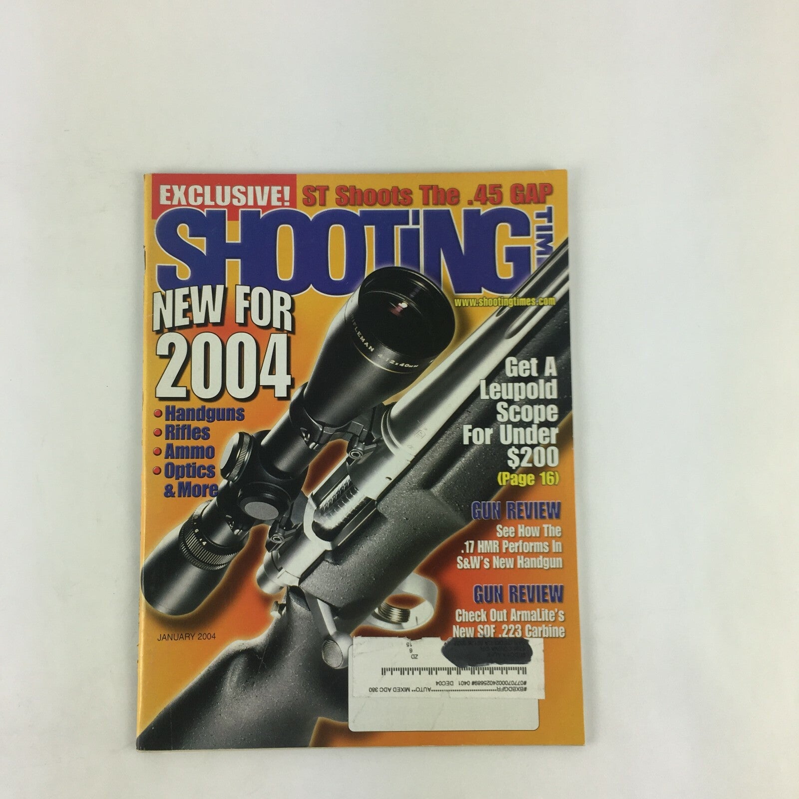 January 2004 Shooting Times Magazine ST Shoots The .45 GAP Handguns Rifles Ammo