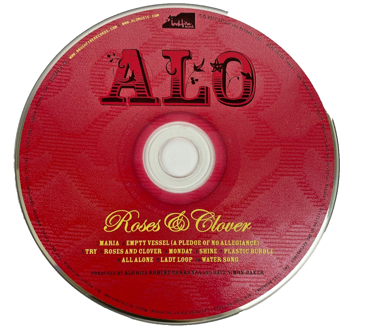 ALO* – Roses & Clover Digital Audio CD Brushfire Records 2007