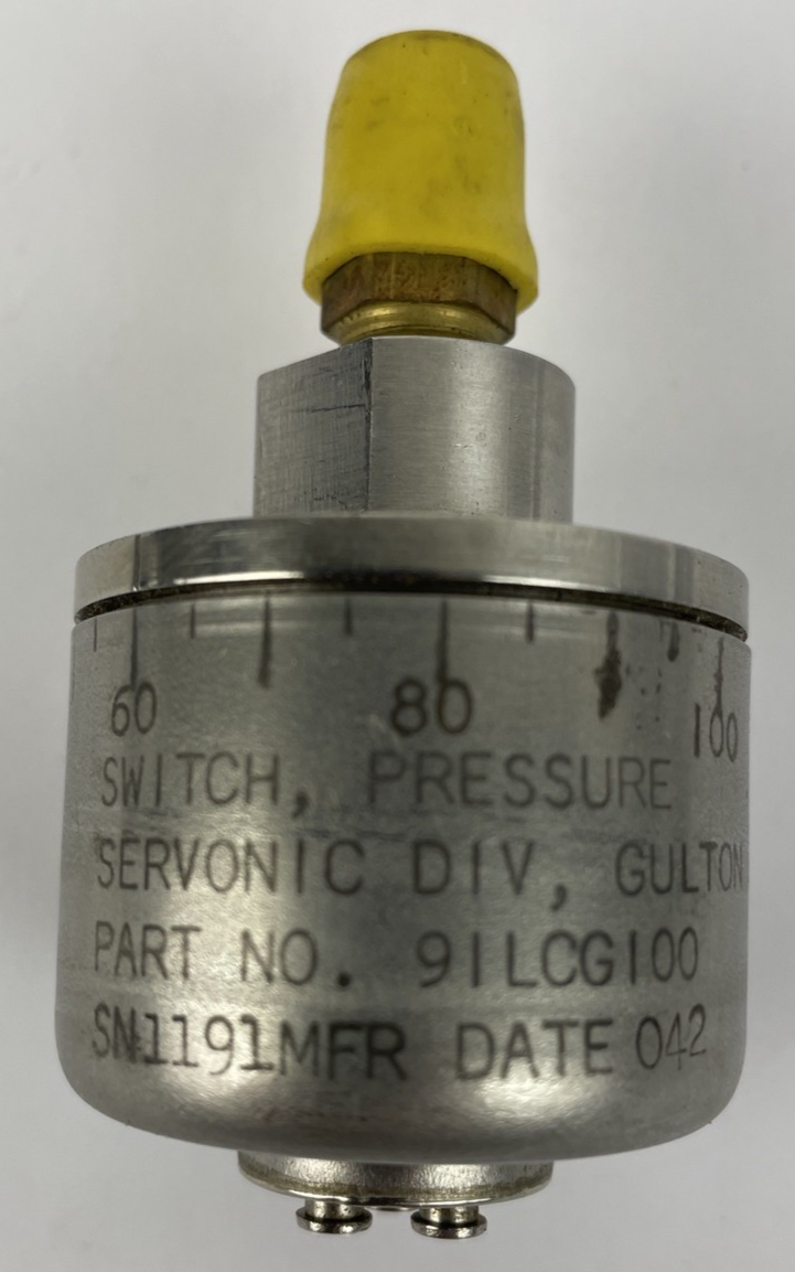 SERVONIC DIVISION Gulton Industries Pressure Transducer Switch Part No. 91LCG10