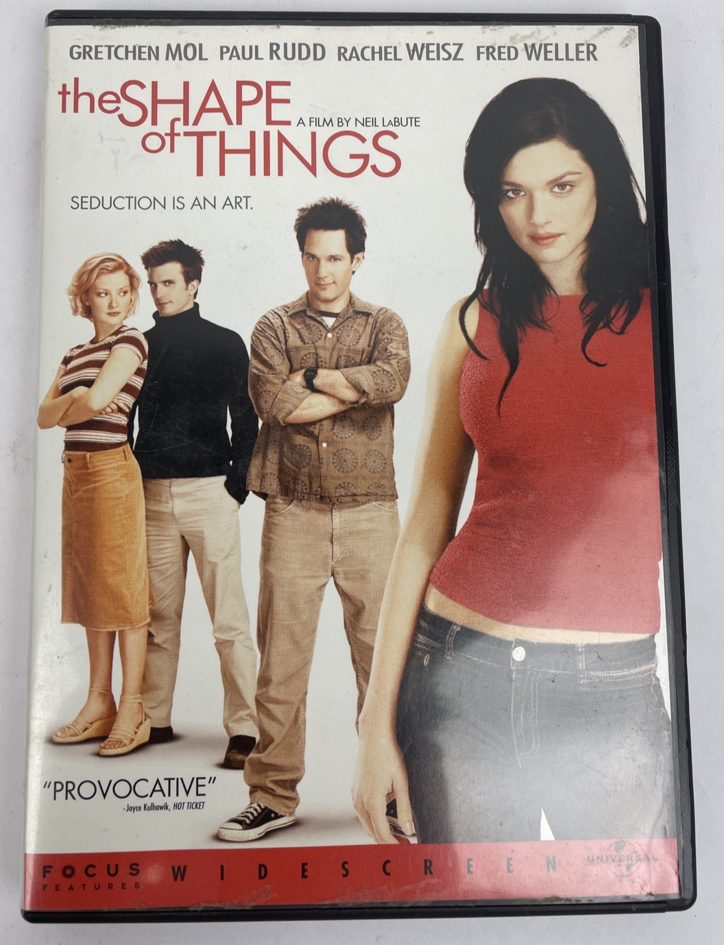 The Shape of Things Movie DVD Video Paul Rudd Fred Weller Widescreen Rated R