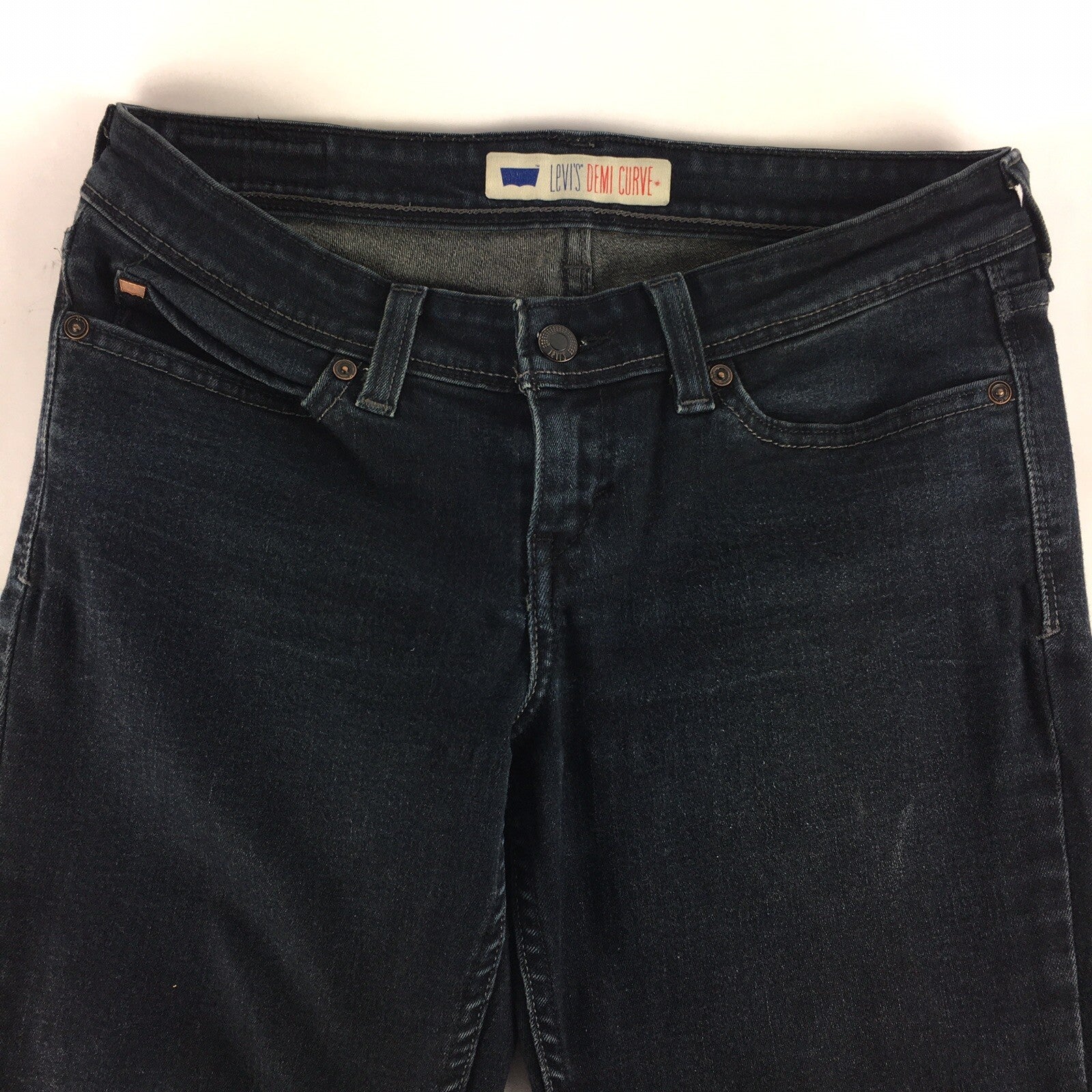 LEVIS Levi's Women's Dark Blue Demi Curve Classic Fit  Jeans Size 7 M