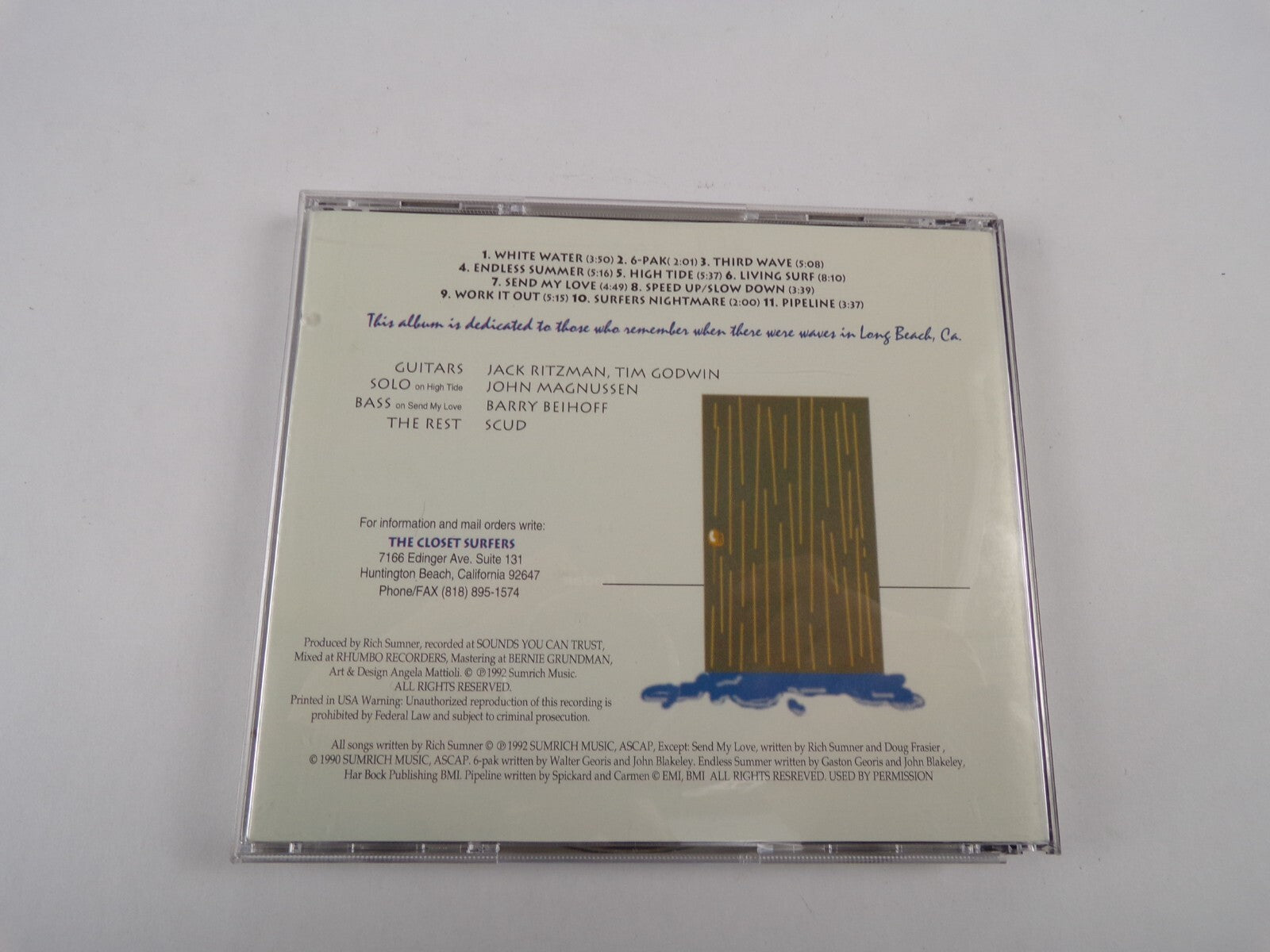 The Closet Surfers Closet Surfing White Water 6 Pak Send My Love CD#26