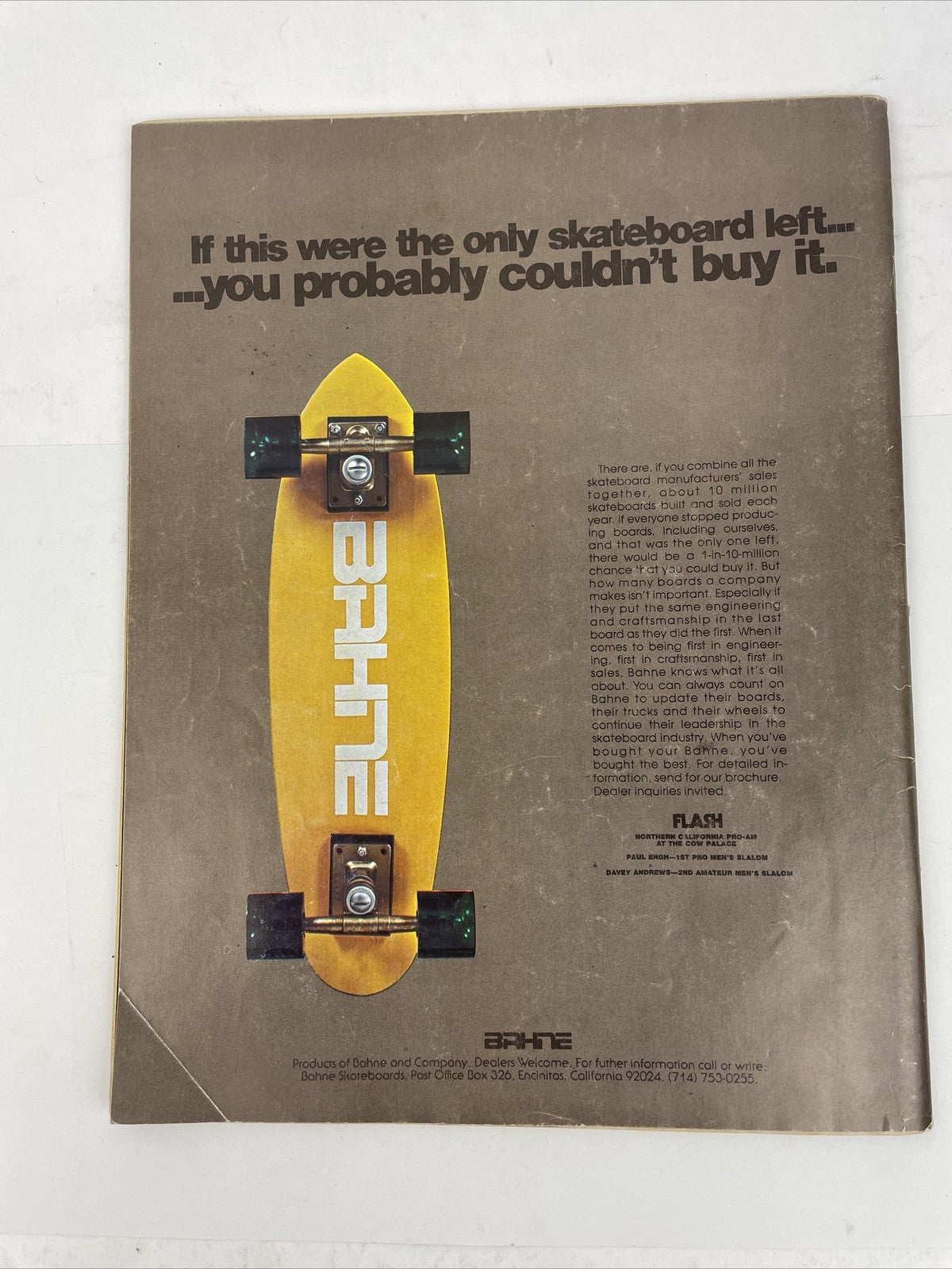 Vintage Skateboarder Magazine Volume 2 Number 6 August 1976 VGC LOOK