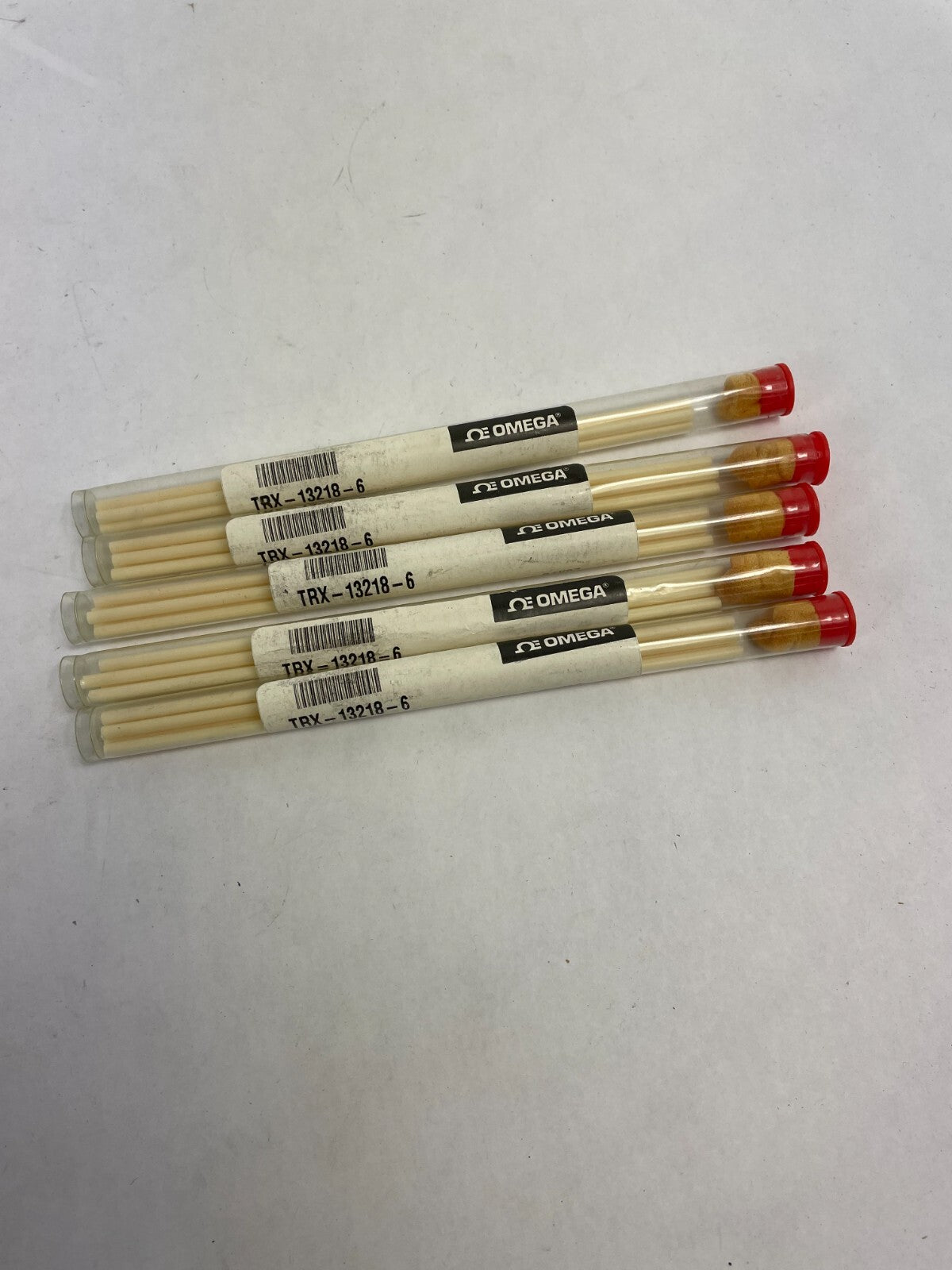 Lot of 5 Omega TRX-13218-6 Ceramic Thermocouple Insulators