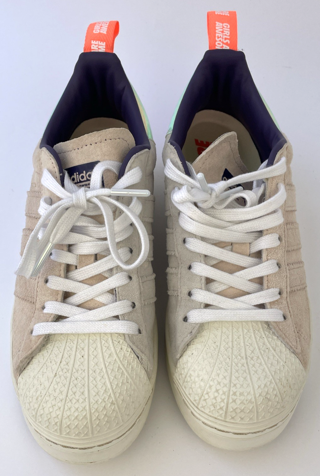 Adidas Girls Are Awesome Mens Size 7 Women's 9 Shell Toe Sneakers Shoes FW8084