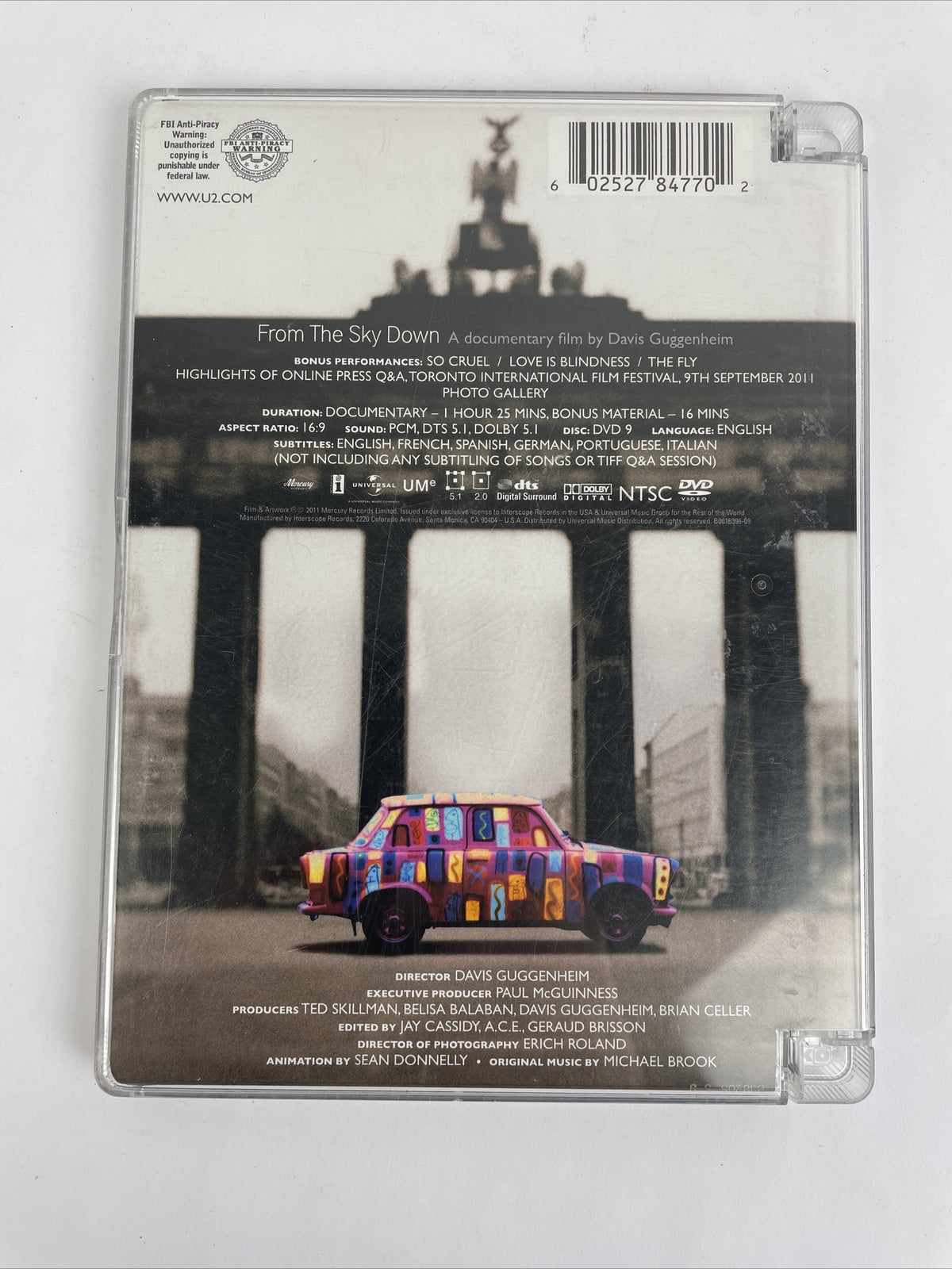 U2: From The Sky Down, DVD Video Widescreen, NTSC, Color Directors Cut - MINT