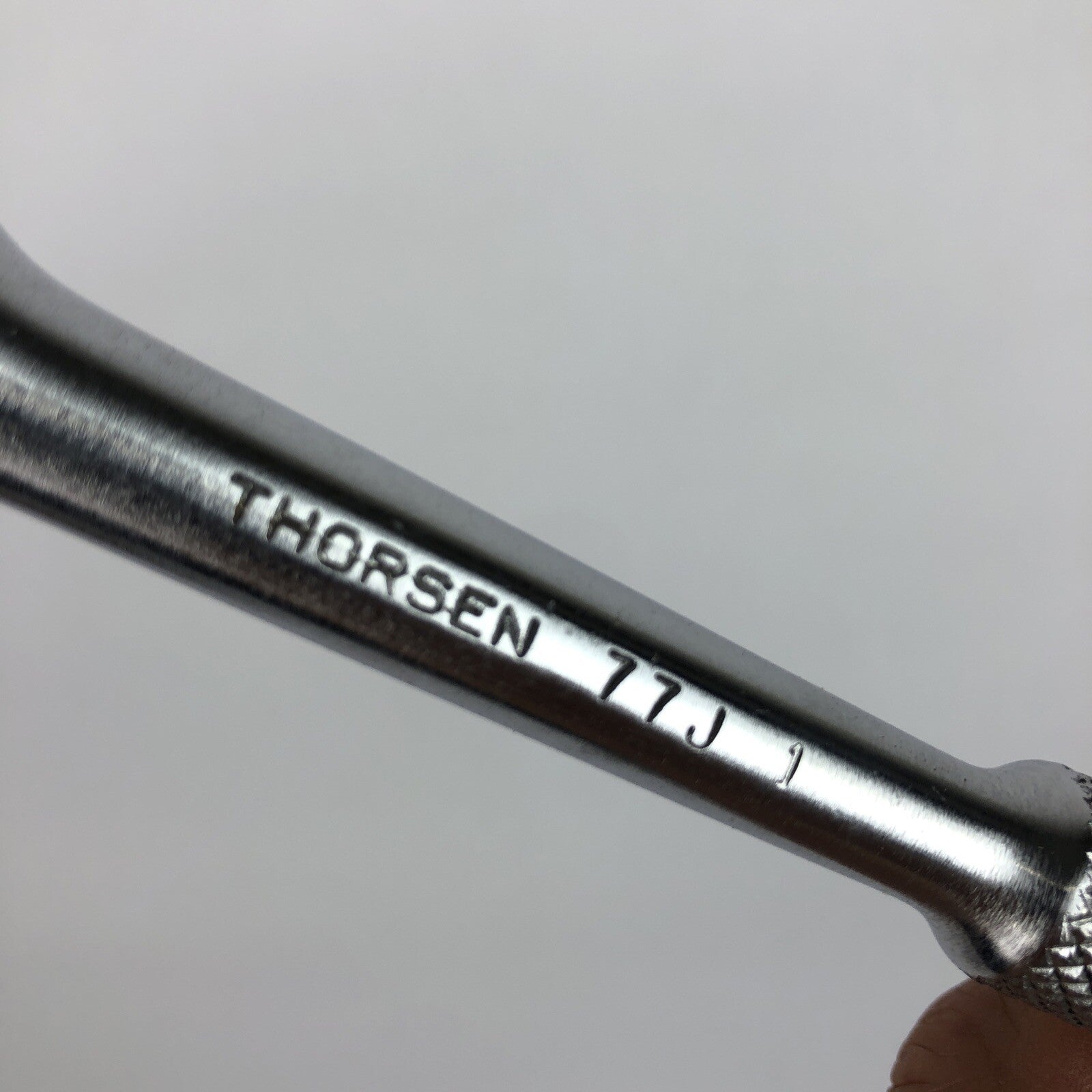 Vintage Thorsen 3/8" Ratchet Socket Mechanic Hand Tool USA 77J Round Open Head