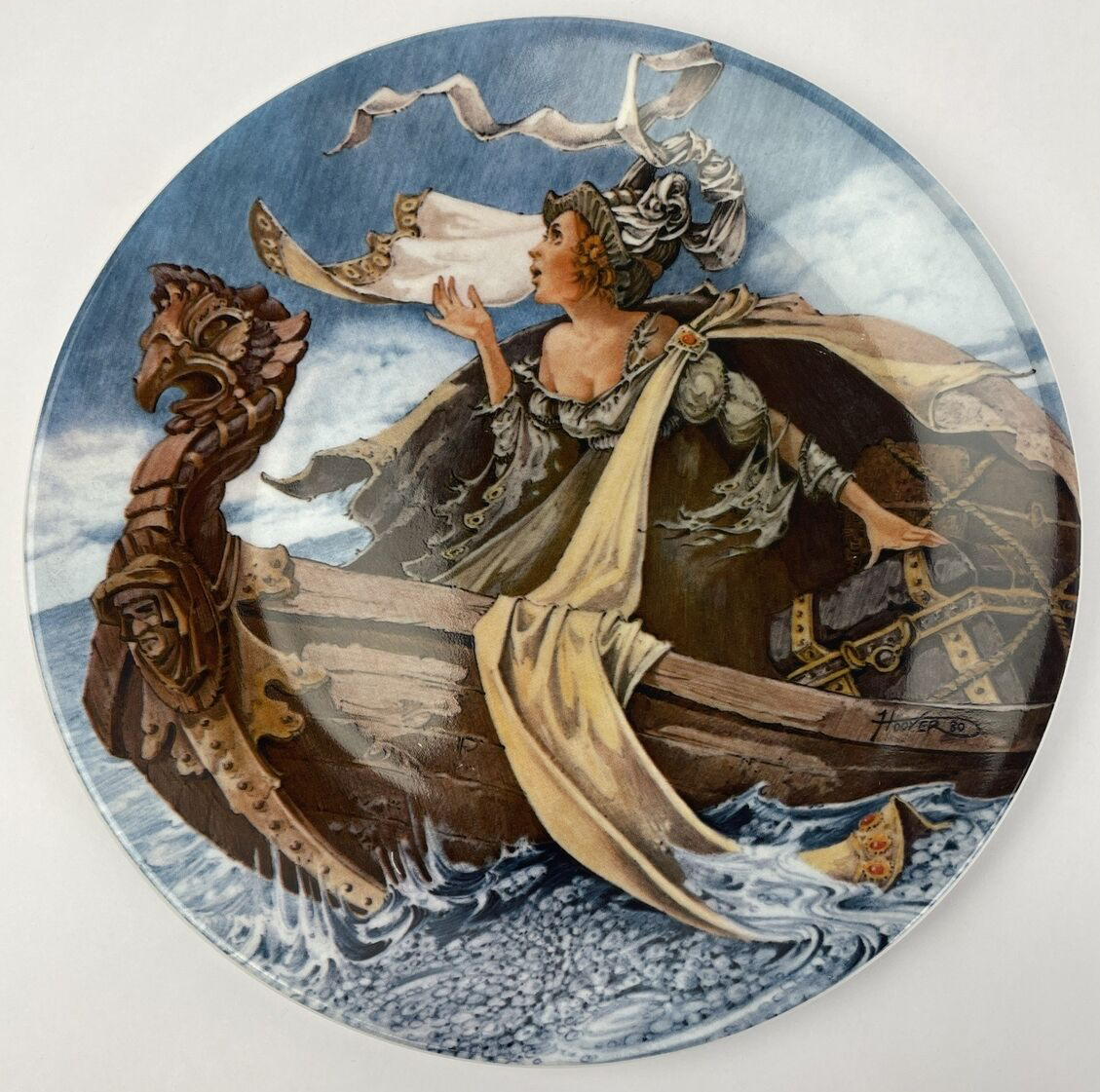 " The Man of Laws Tale " by G. A. Hoover Collector Plate LONGTON CROWN POTTERY