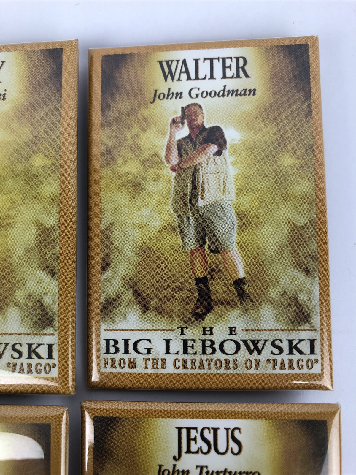 6 x Big Lebowski Button Pin Set 1998 The Dude Donny Jesus Walter Maude Stranger