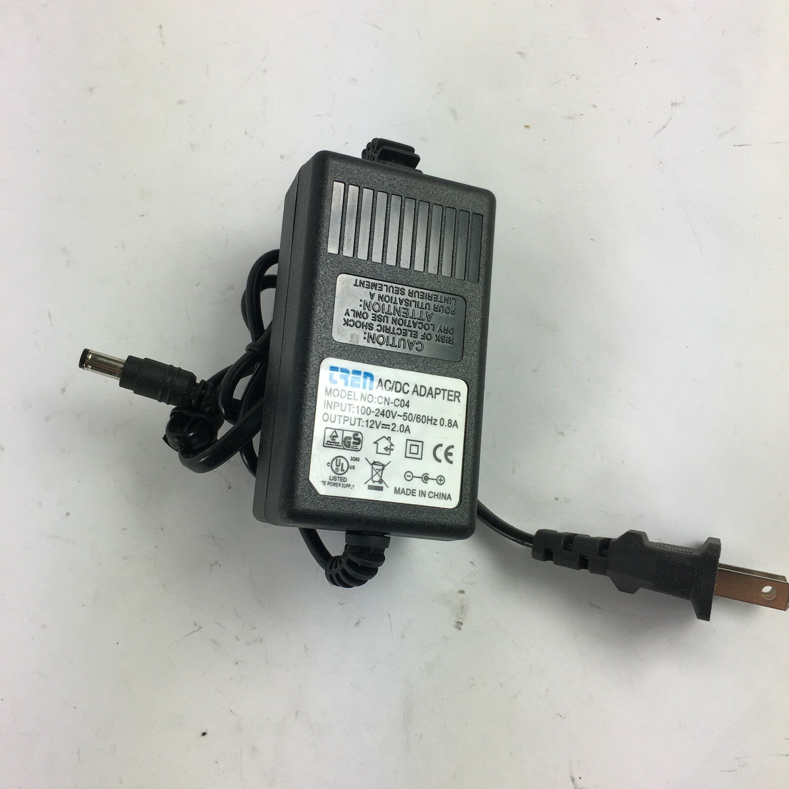 Genuine AC/DC CN-C04 Output 12V 2.0A Power Supply Adapter A52