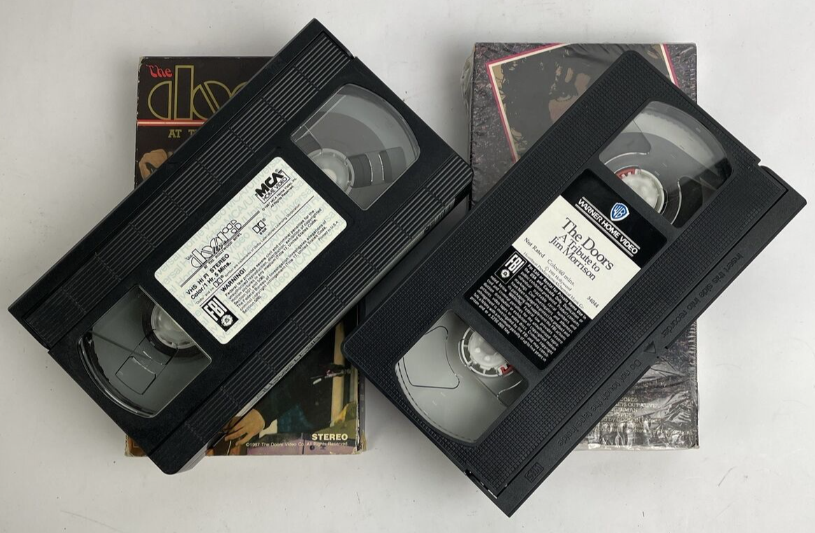 2 x The Doors Live At The Hollywood Bowl + TRIBUTE to Jim Morrison VHS Tapes Lot
