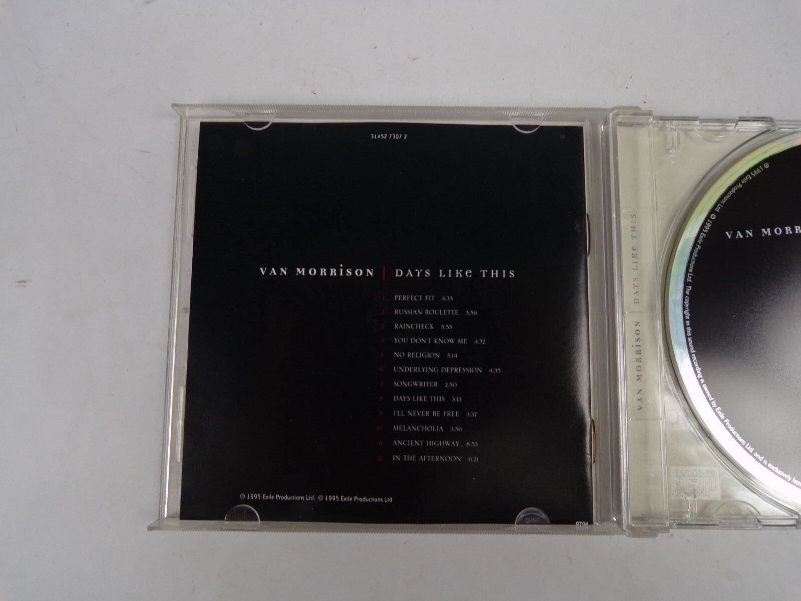 Van Morrison Days Like This No Religion Raincheck Melancholia CD#40