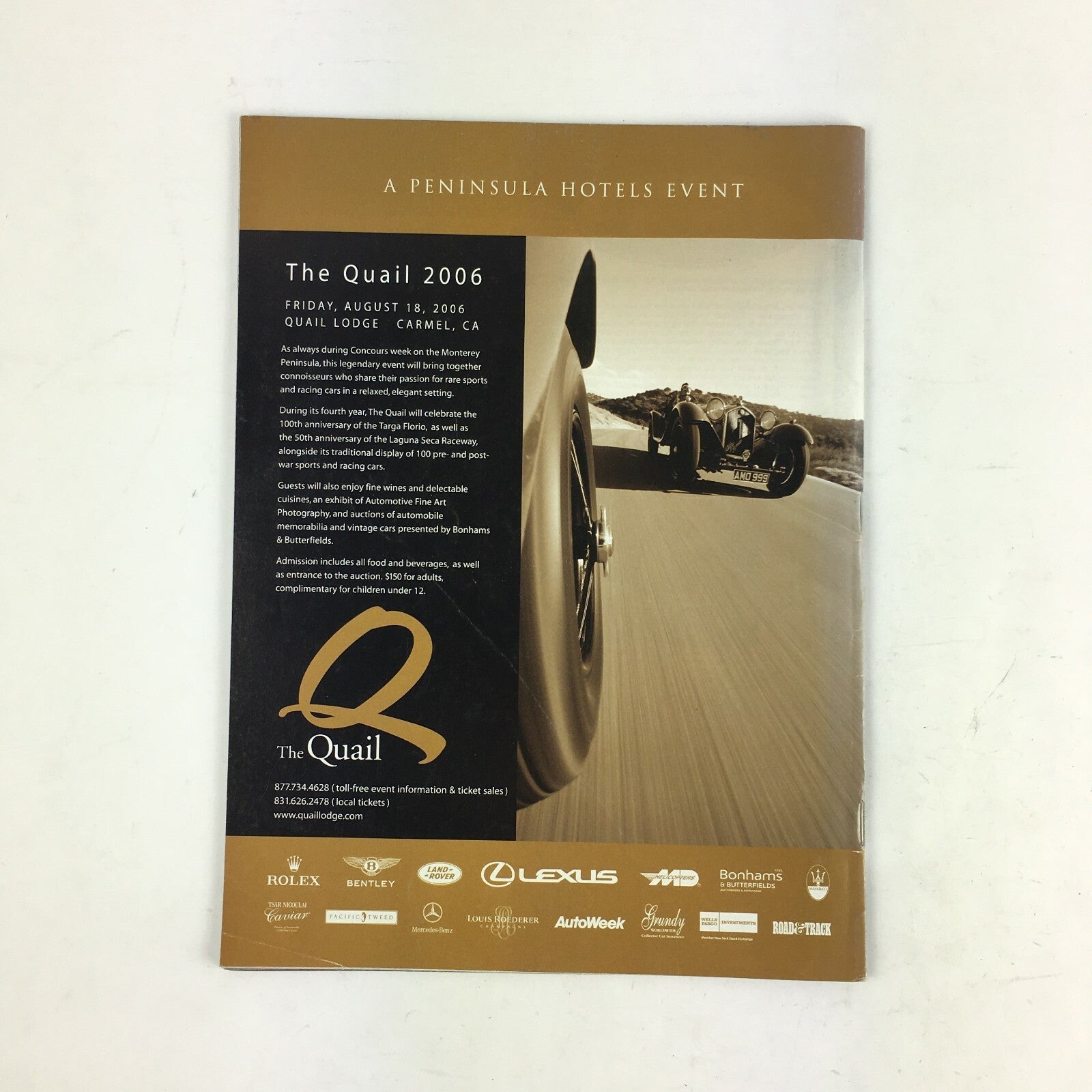 2006 Sports Car Market Magazine Monterey Targa Florio honored this year at Quail