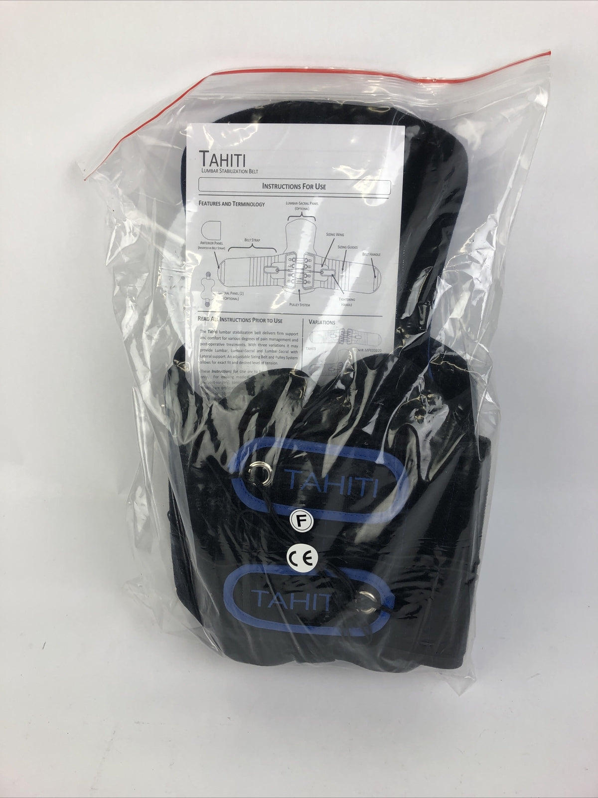 Black unisex lumbar support back brace with pulley adjustment system.