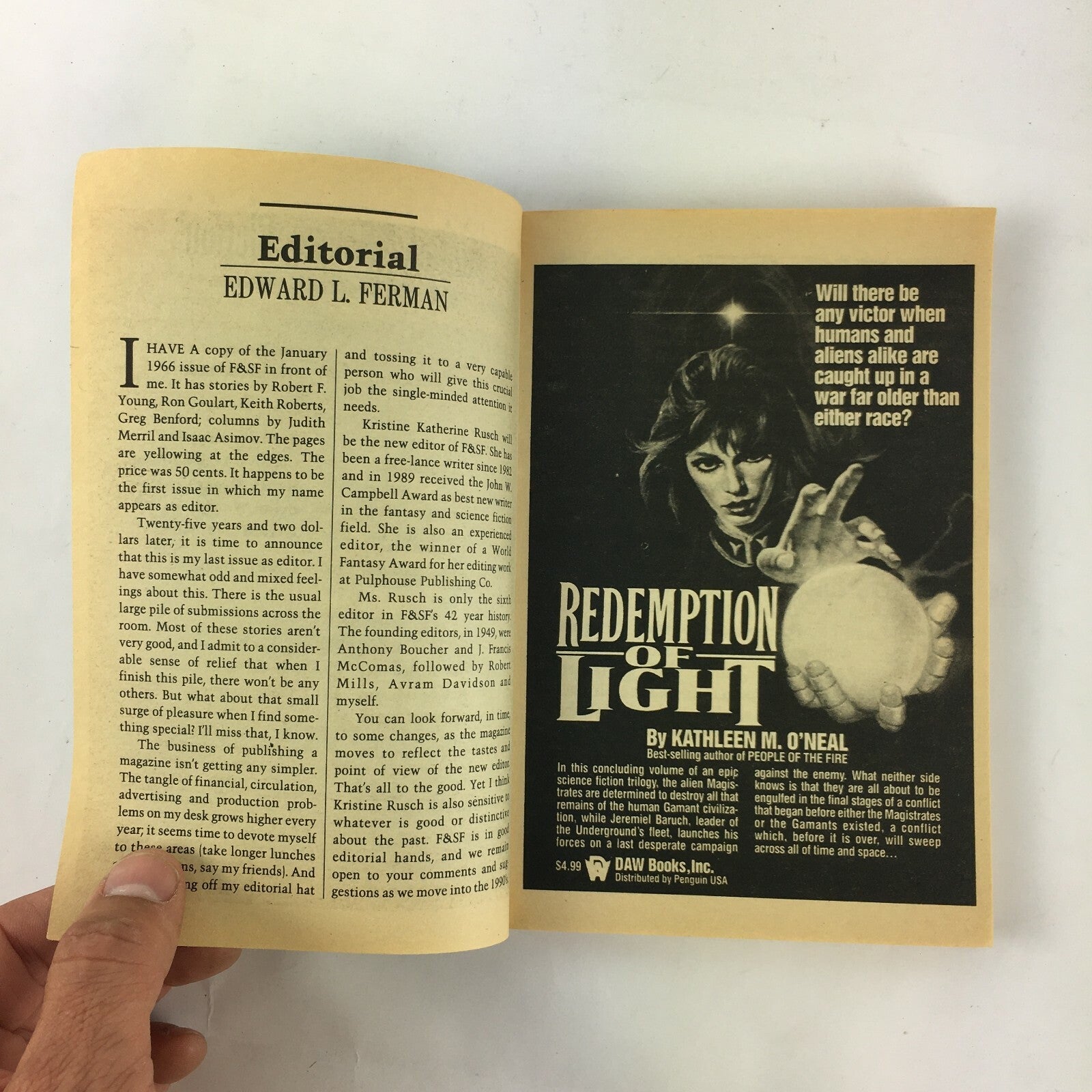 June Fantasy&Science Fiction Magazine The Dark Karen Joy Fowler Ben Bova